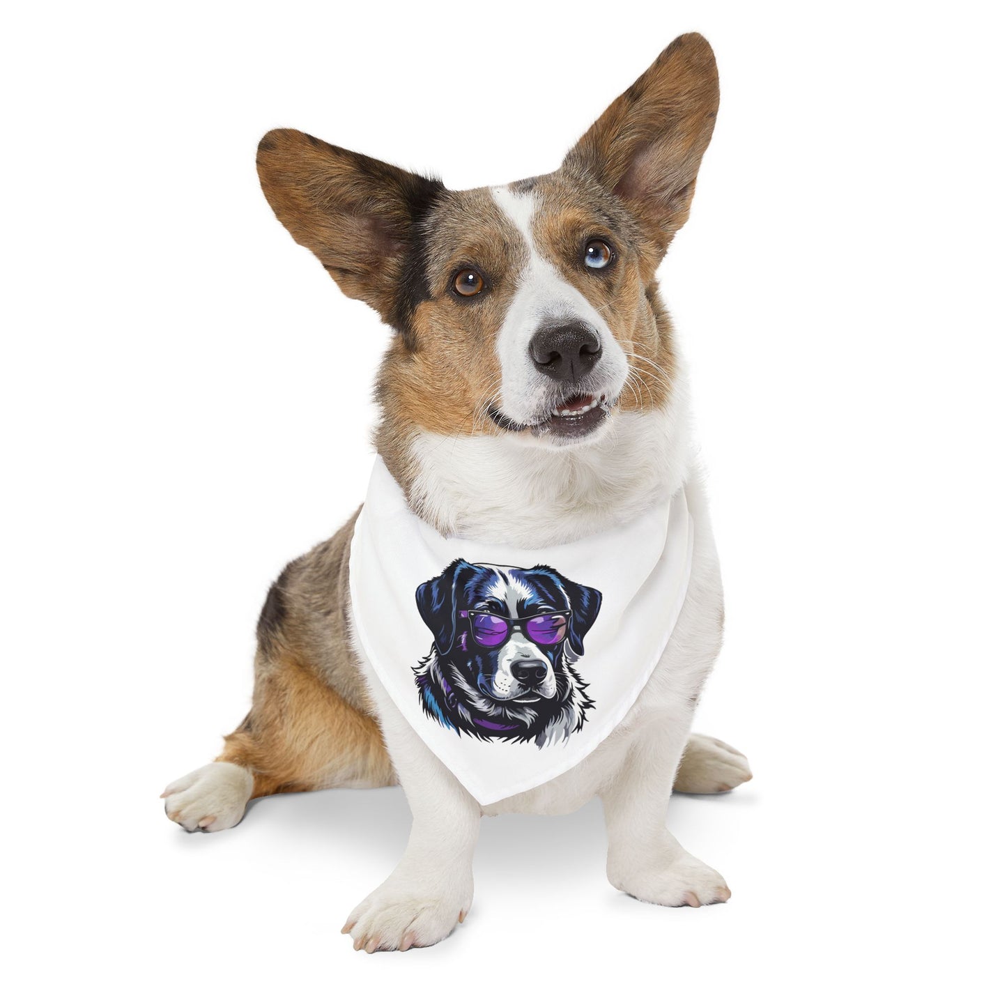 Cool Pet Bandana Collar for Stylish Dogs, Dog Accessories, Dog Fashion, Gifts for Pet Lovers, Dog Party Bandana, Sunglasses Dog Bandana