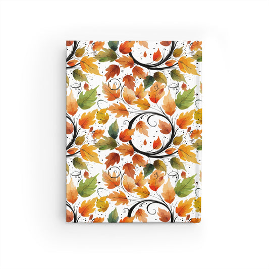 Autumn Leaves Journal, Fall Notebook, Seasonal Gift, Writing Journal, Nature Lover Stationery