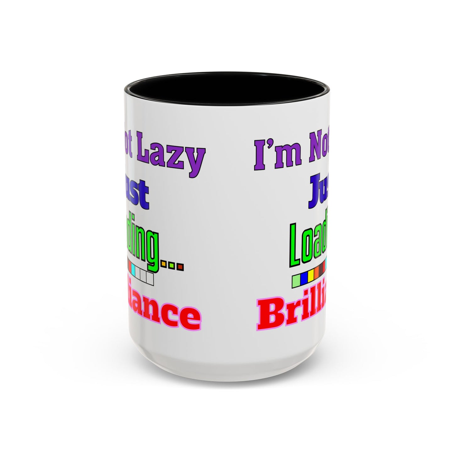 Accent Coffee Mug - I'm Not Lazy, Just Loading... Perfect Gift for Tech Lovers, Office Humor, Programmers, Coffee Lovers, Birthday