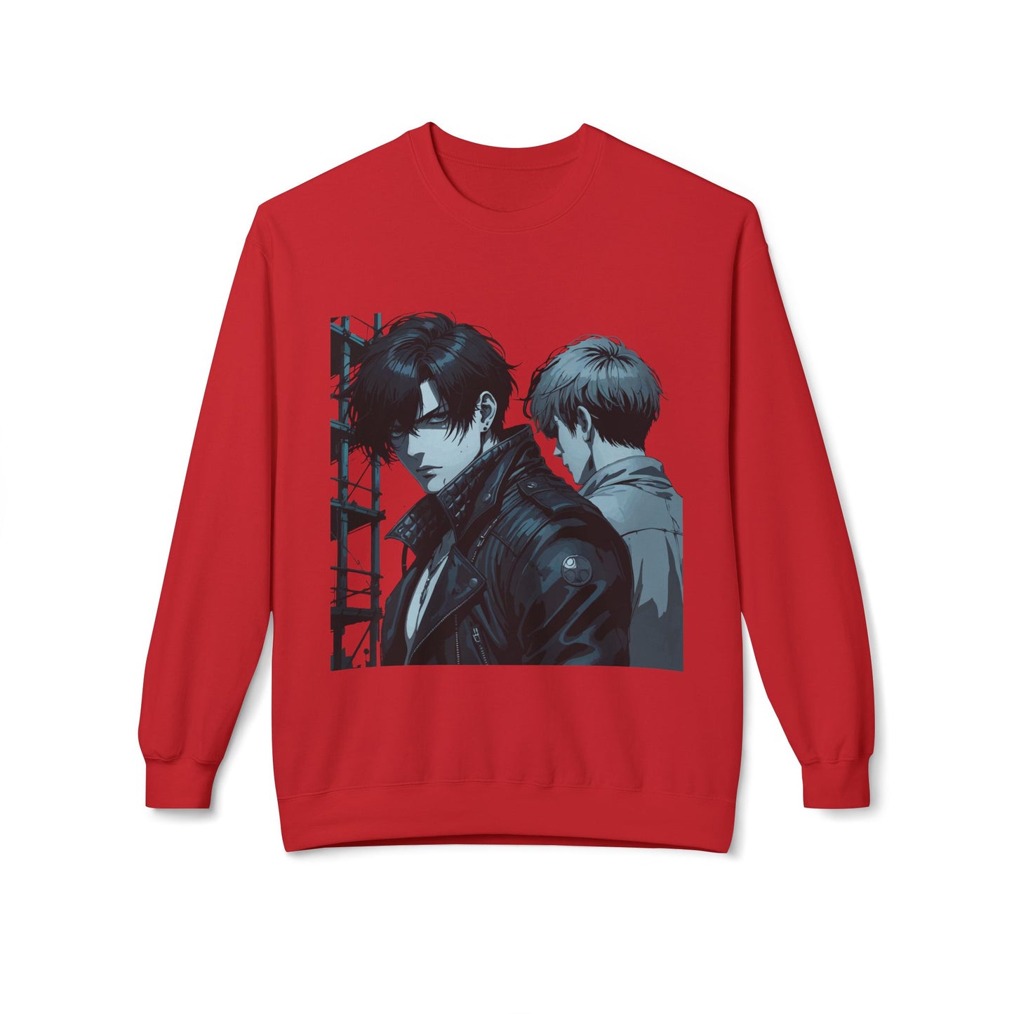 Unisex Fleece Crewneck Sweatshirt with Retro Art, Vintage Graphic Sweater, Casual Wear for Art Lovers, Gift for Him/Her, Cozy Relaxed Style