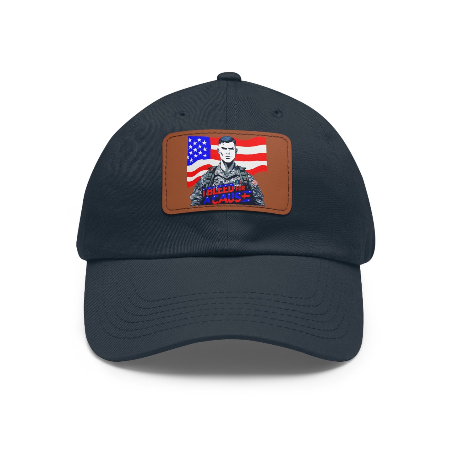 Patriotic Dad Hat with Leather Patch | Perfect Gift for Father's Day, Independence Day, Casual Outings, Outdoor Events, Everyday Wear