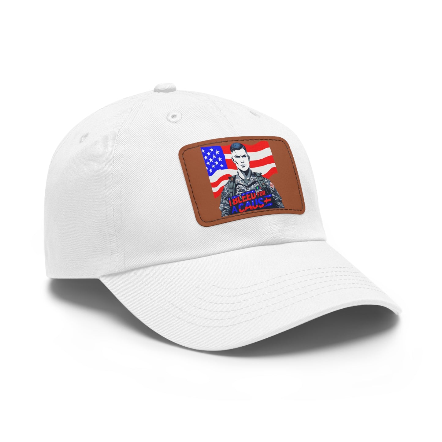 Patriotic Dad Hat with Leather Patch | Perfect Gift for Father's Day, Independence Day, Casual Outings, Outdoor Events, Everyday Wear