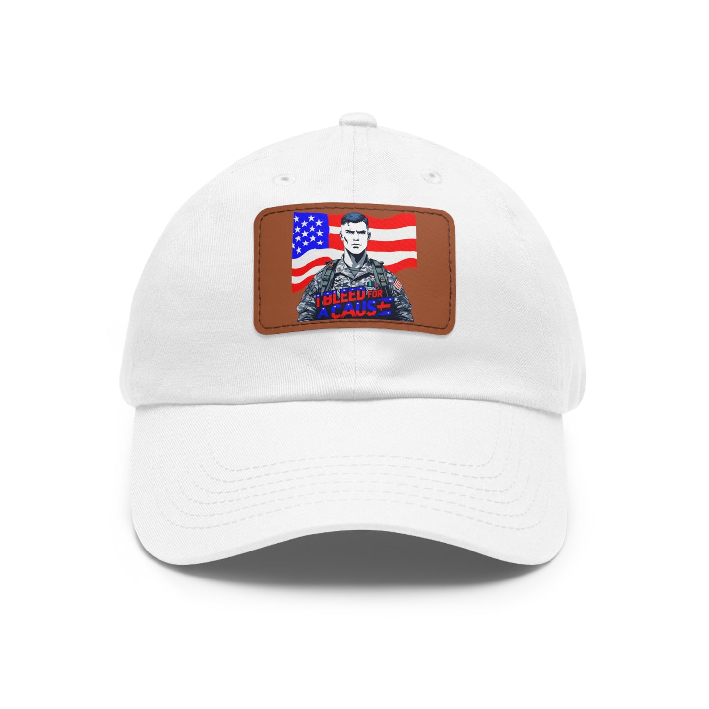 Patriotic Dad Hat with Leather Patch | Perfect Gift for Father's Day, Independence Day, Casual Outings, Outdoor Events, Everyday Wear