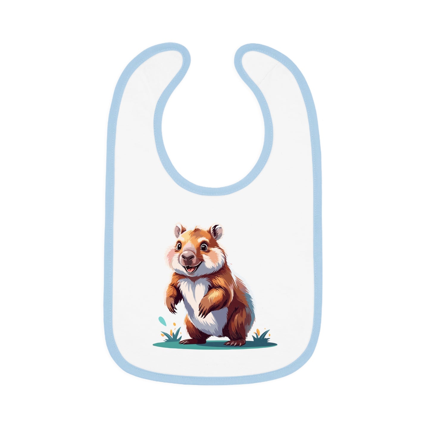 Cute Baby Bib with Adorable Wombat Design, Baby Shower Gift, Toddler Feeding Essential, Cute Animal Bib, Newborn Feeding Accessory