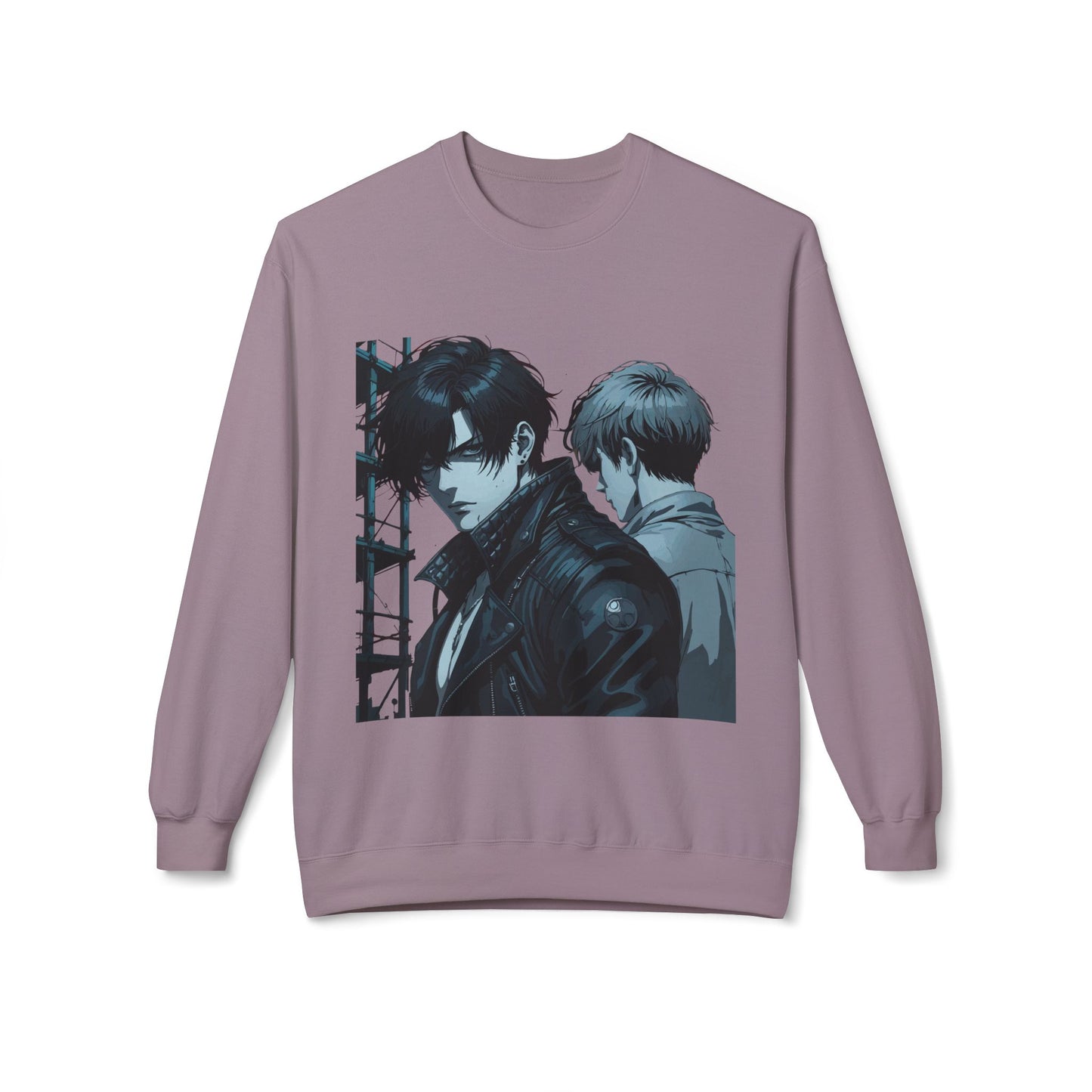 Unisex Fleece Crewneck Sweatshirt with Retro Art, Vintage Graphic Sweater, Casual Wear for Art Lovers, Gift for Him/Her, Cozy Relaxed Style