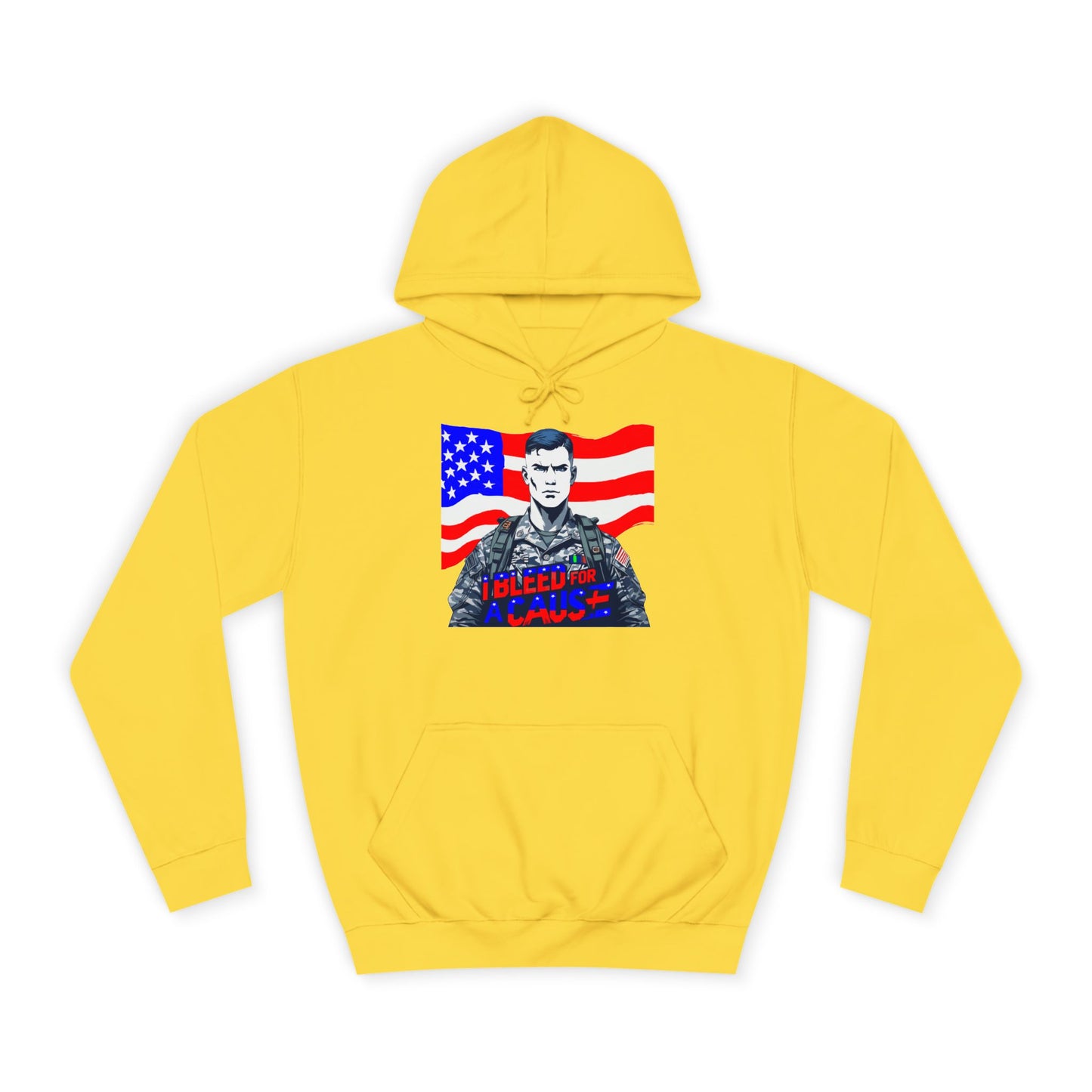 Patriotic Graphic Hoodie, Unisex College Hoodie, Casual Pullover, Gift for Students, USA Flag Sweatshirt, Cool College Apparel
