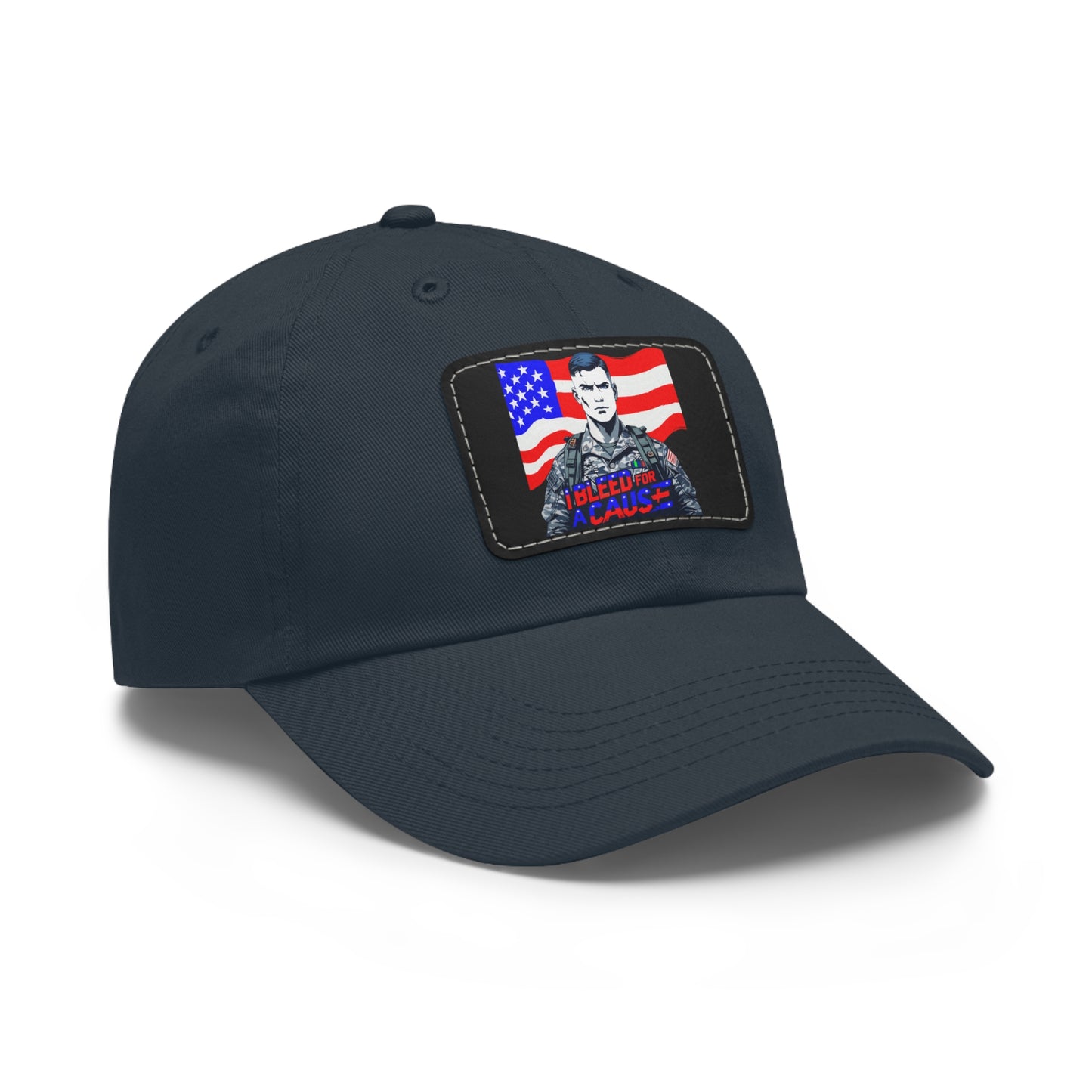 Patriotic Dad Hat with Leather Patch | Perfect Gift for Father's Day, Independence Day, Casual Outings, Outdoor Events, Everyday Wear