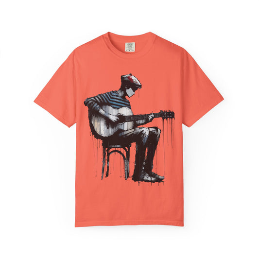 Artistic Guitarist Unisex T-shirt, Music Lover Gift, Bohemian Style Tee, Unisex Gift, Casual Wear