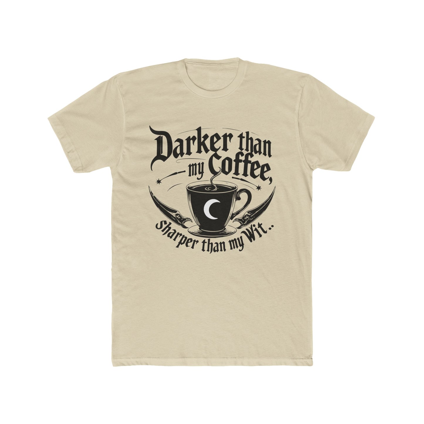 Darker Than My Coffee Unisex Crew Tee, Coffee Lover Shirt, Gifts for Baristas, Funny Tee, Casual Outfit, Coffee-Themed Merchandise