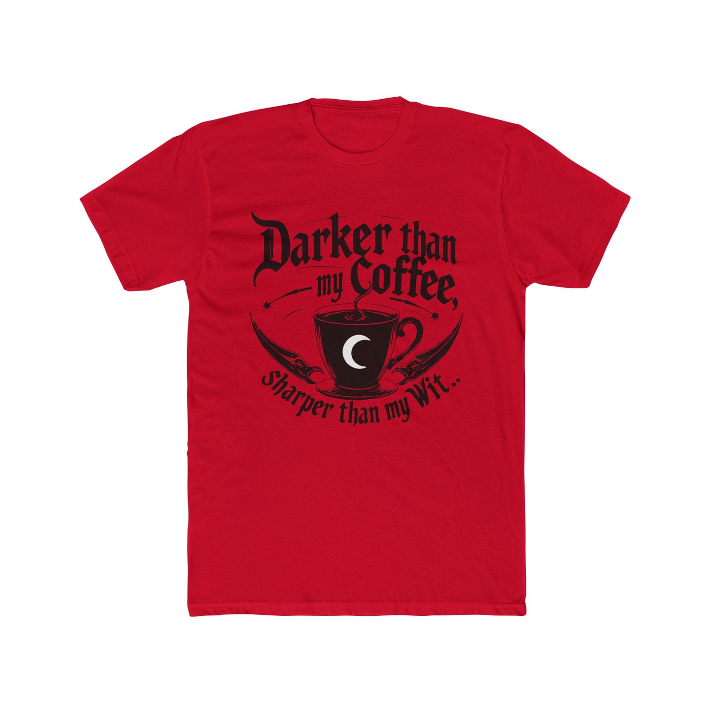 Darker Than My Coffee Unisex Crew Tee, Coffee Lover Shirt, Gifts for Baristas, Funny Tee, Casual Outfit, Coffee-Themed Merchandise