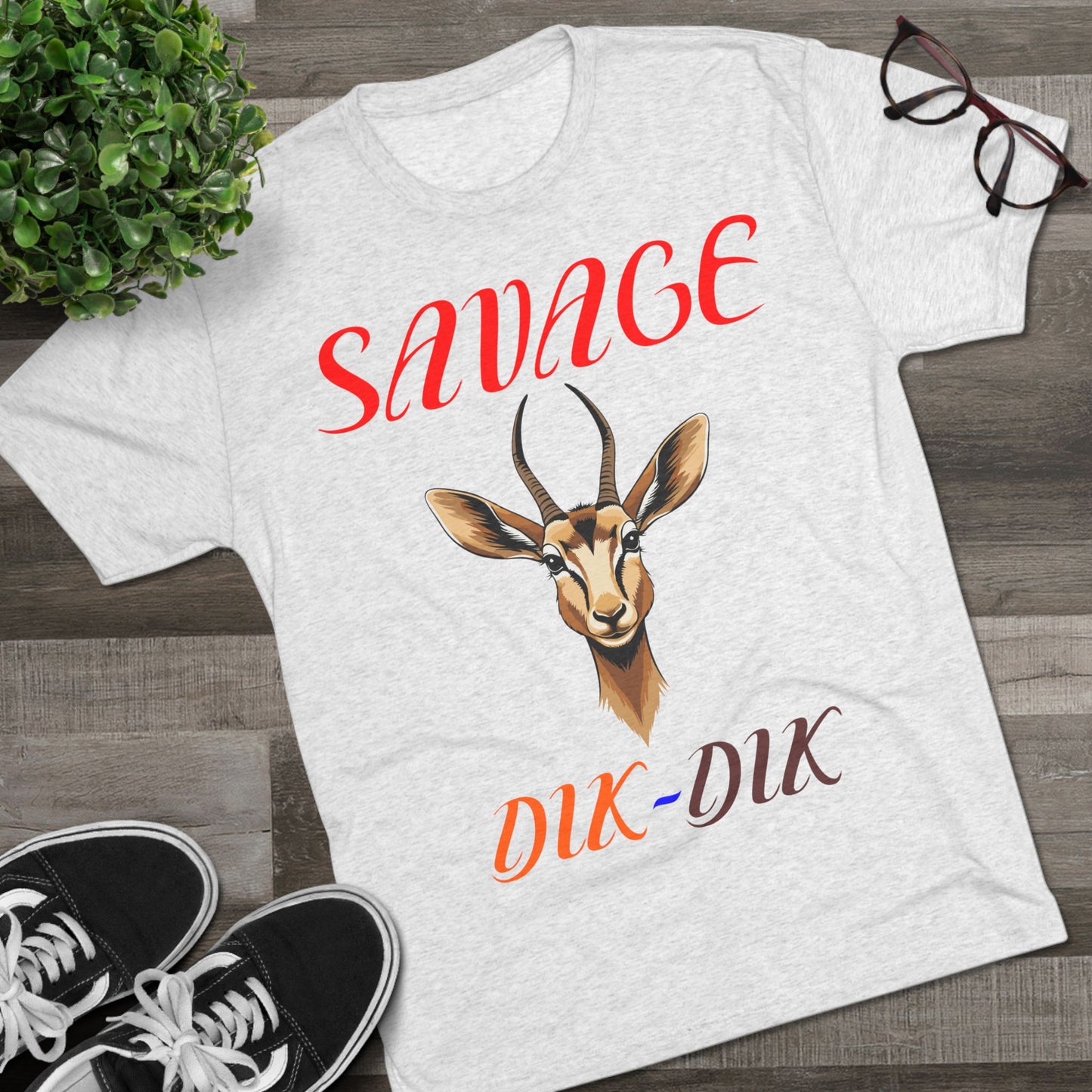 Savage Dik-Dik Unisex Tee - Trendy Graphic T-Shirt, Perfect for Casual Wear, Gift for Wildlife Lovers, Fun Statement Tee