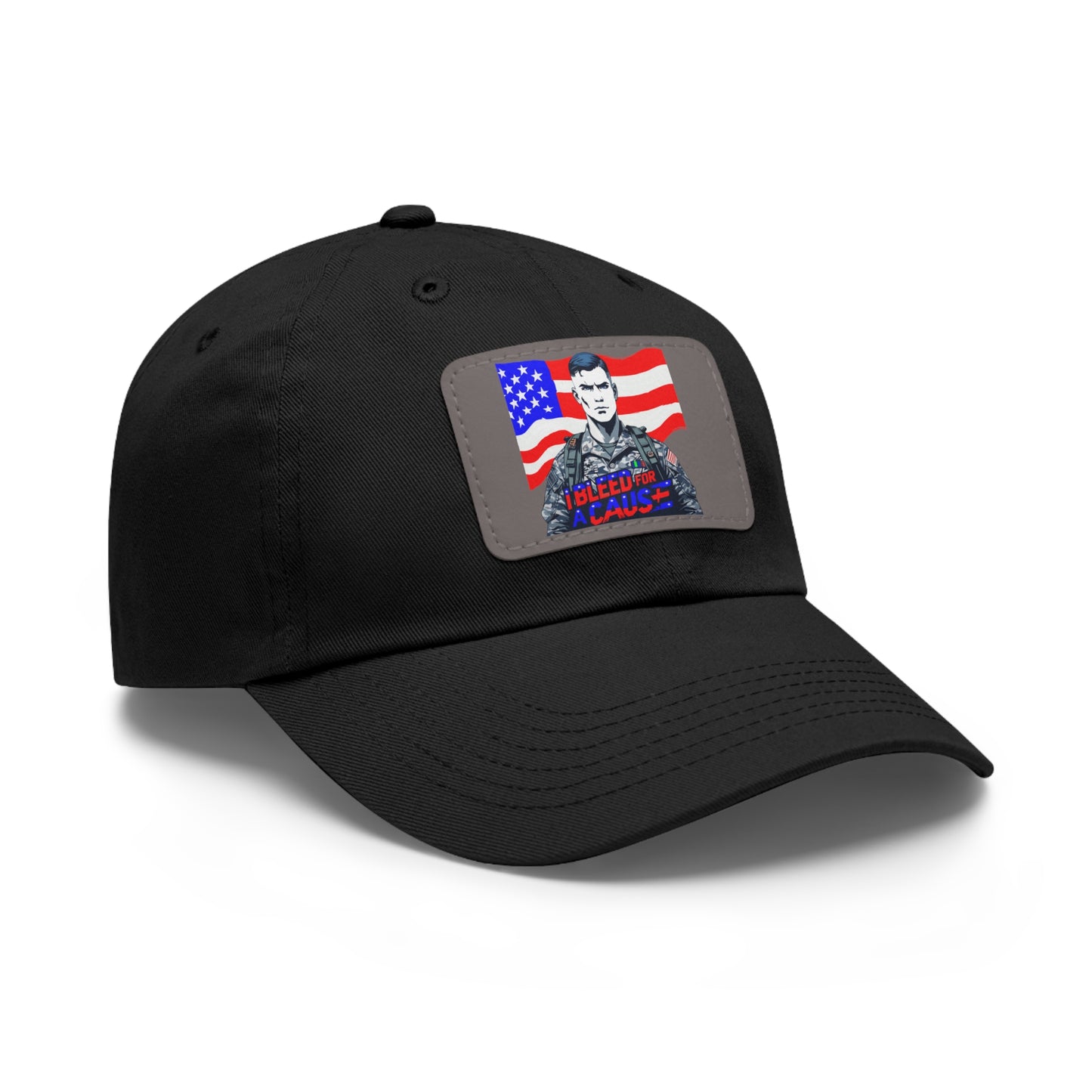 Patriotic Dad Hat with Leather Patch | Perfect Gift for Father's Day, Independence Day, Casual Outings, Outdoor Events, Everyday Wear