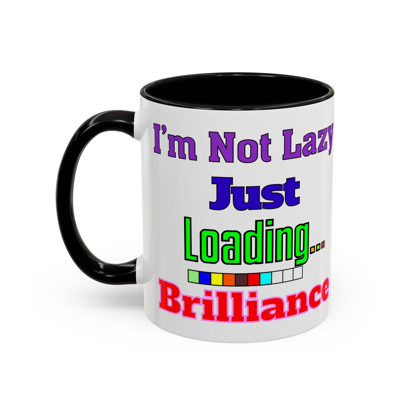 Accent Coffee Mug - I'm Not Lazy, Just Loading... Perfect Gift for Tech Lovers, Office Humor, Programmers, Coffee Lovers, Birthday