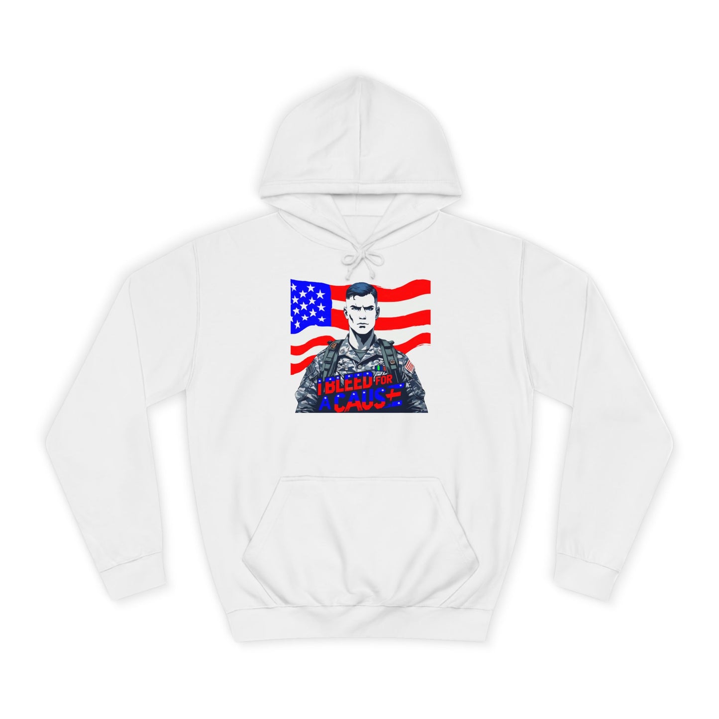 Patriotic Graphic Hoodie, Unisex College Hoodie, Casual Pullover, Gift for Students, USA Flag Sweatshirt, Cool College Apparel