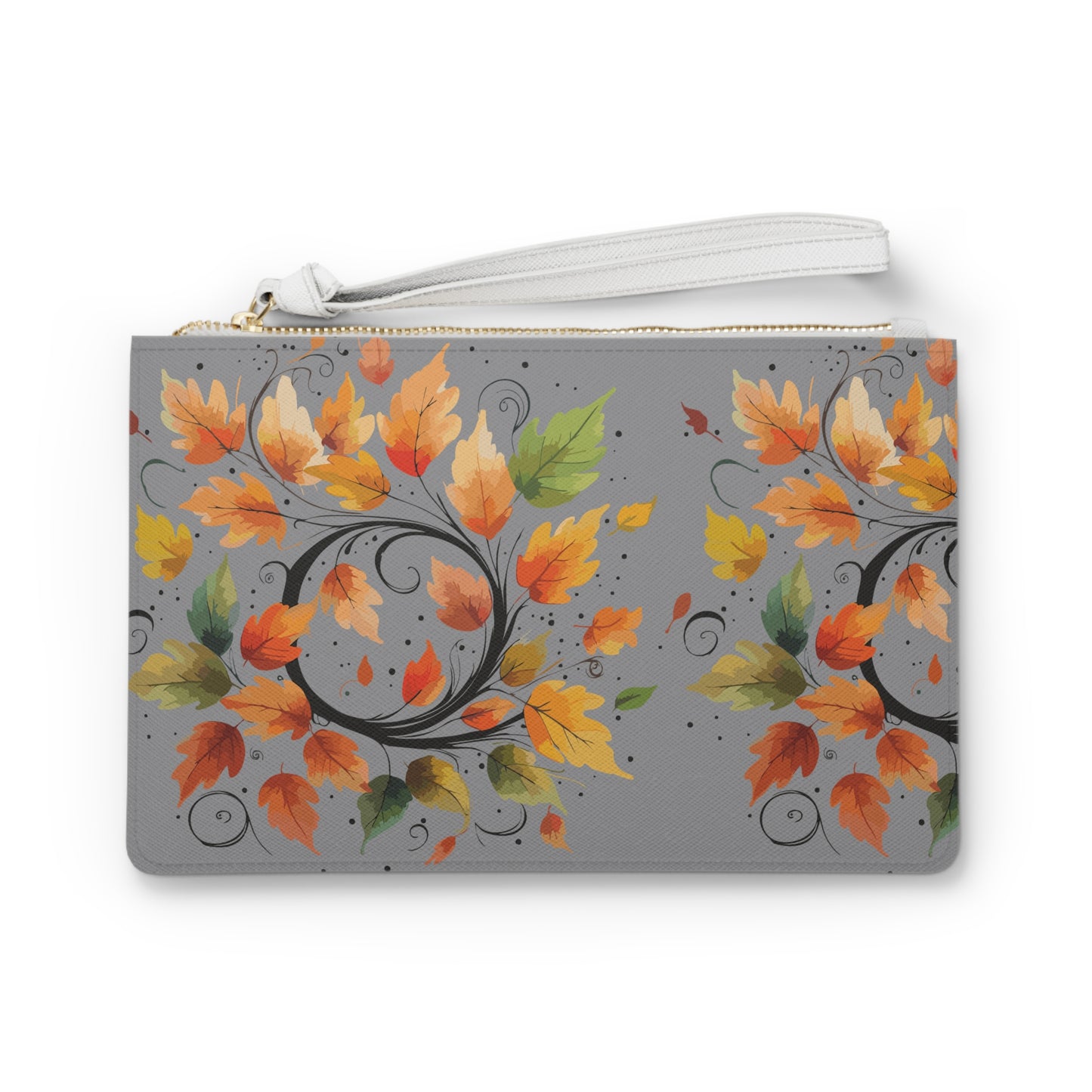 Autumn Leaf Clutch Bag | Floral Wristlet, Fall Accessory, Cozy Gift, Seasonal Purse for Parties & Outings, Eco-friendly Fashion