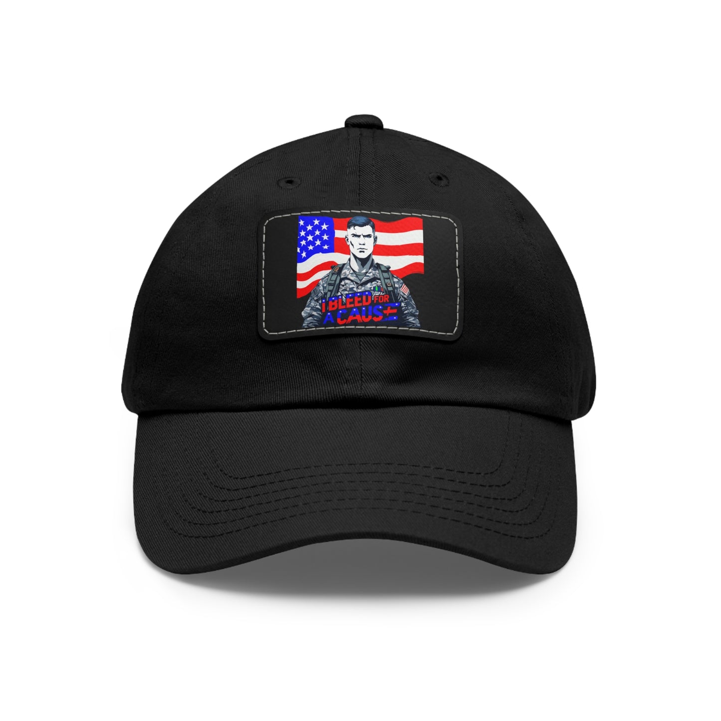 Patriotic Dad Hat with Leather Patch | Perfect Gift for Father's Day, Independence Day, Casual Outings, Outdoor Events, Everyday Wear