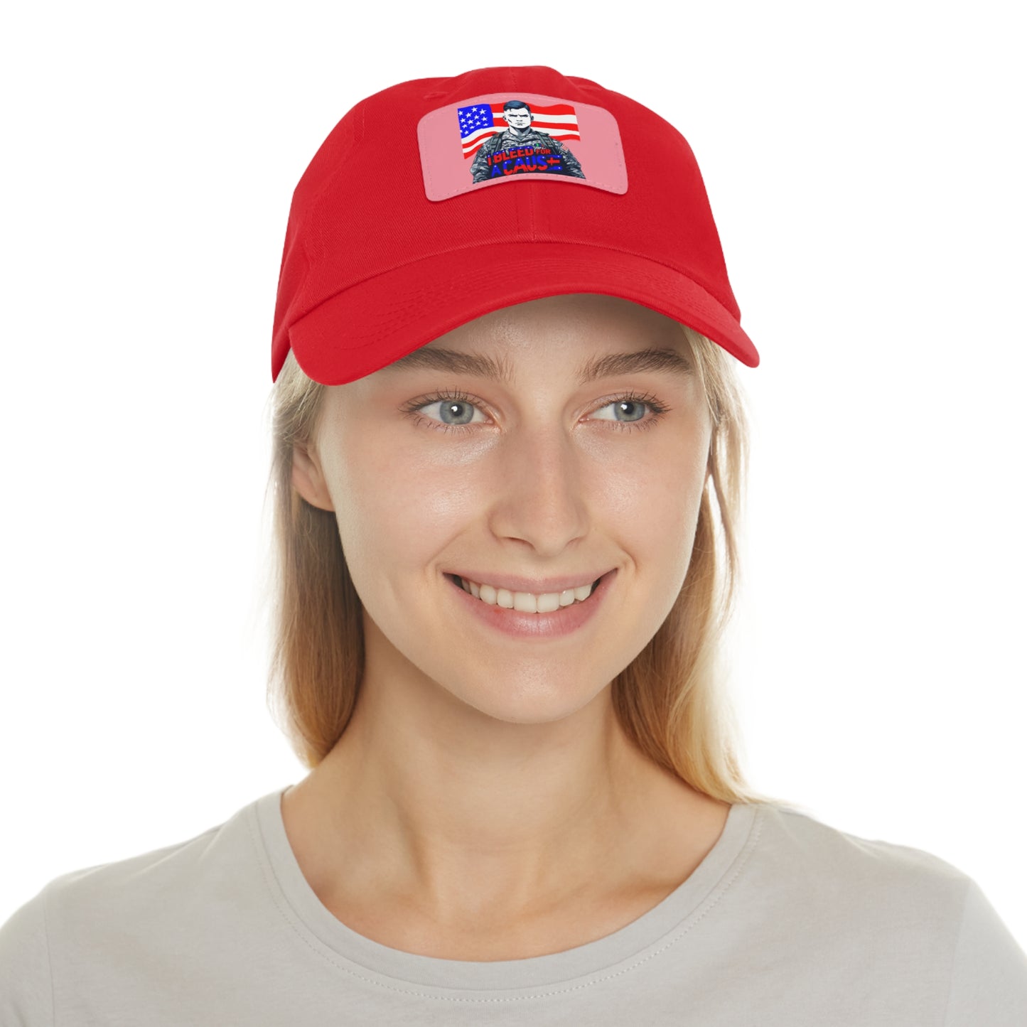Patriotic Dad Hat with Leather Patch | Perfect Gift for Father's Day, Independence Day, Casual Outings, Outdoor Events, Everyday Wear
