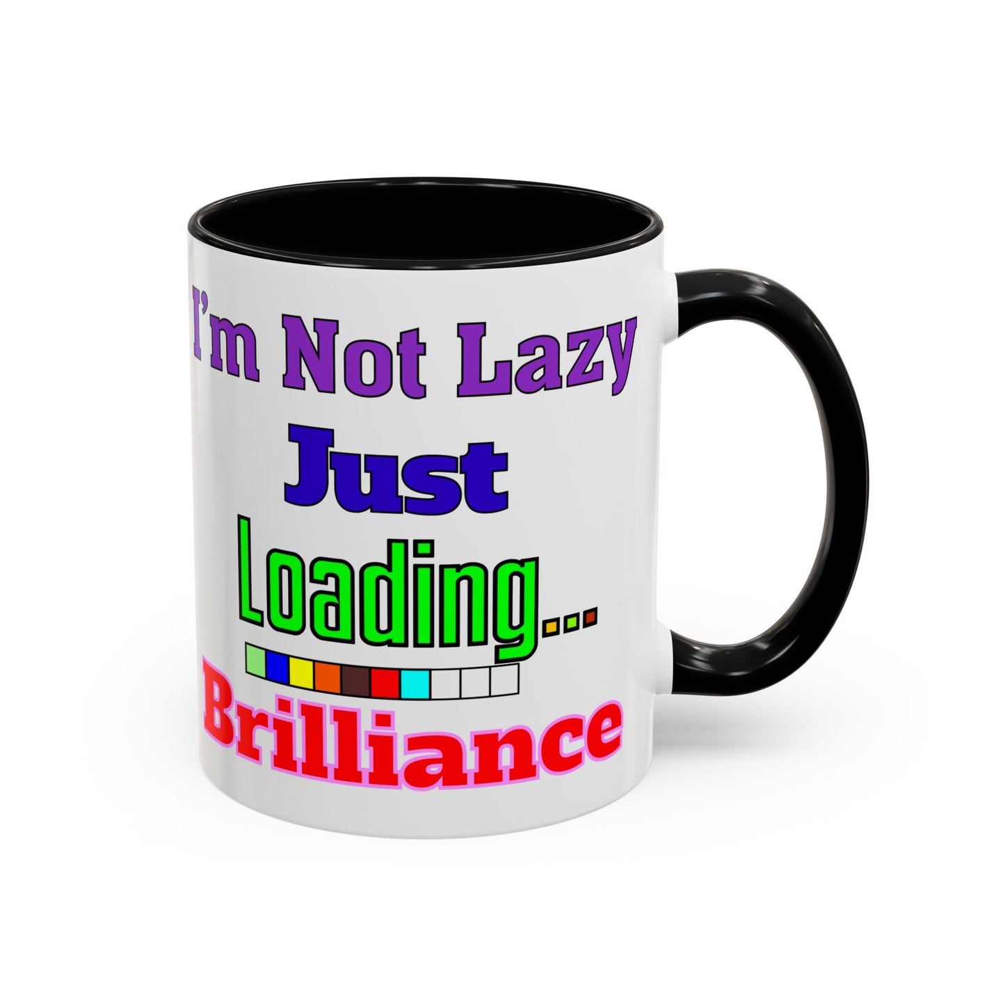 Accent Coffee Mug - I'm Not Lazy, Just Loading... Perfect Gift for Tech Lovers, Office Humor, Programmers, Coffee Lovers, Birthday