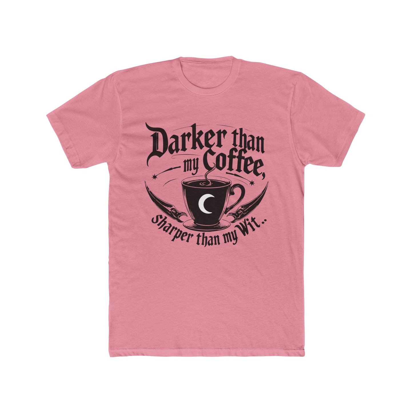 Darker Than My Coffee Unisex Crew Tee, Coffee Lover Shirt, Gifts for Baristas, Funny Tee, Casual Outfit, Coffee-Themed Merchandise