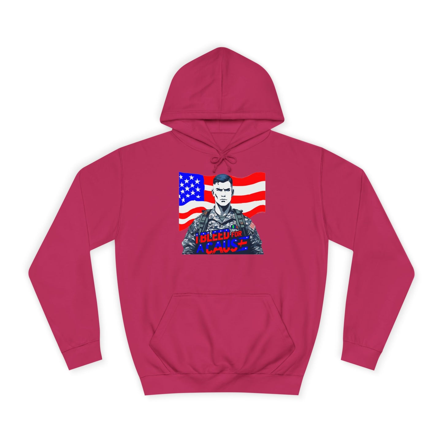 Patriotic Graphic Hoodie, Unisex College Hoodie, Casual Pullover, Gift for Students, USA Flag Sweatshirt, Cool College Apparel