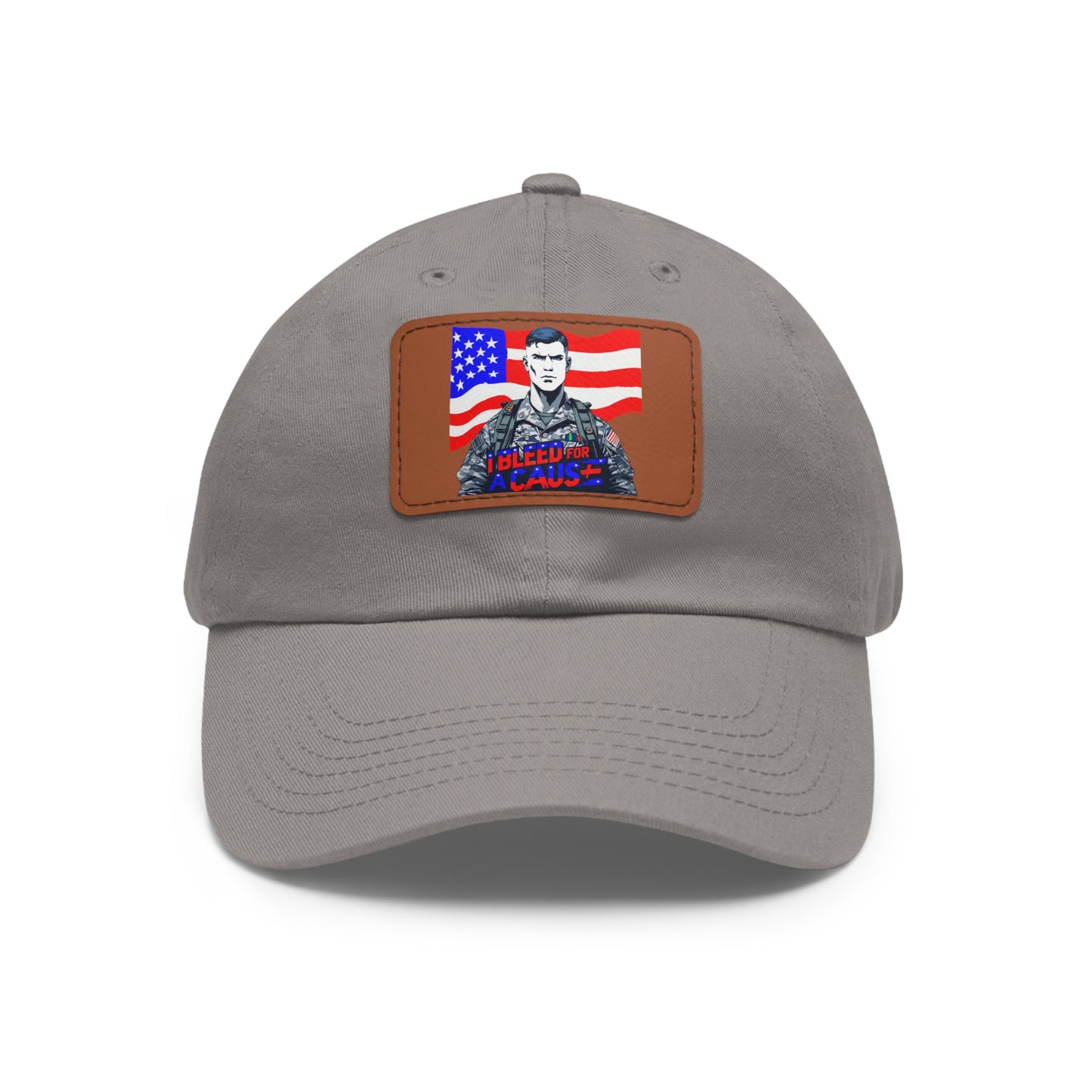 Patriotic Dad Hat with Leather Patch | Perfect Gift for Father's Day, Independence Day, Casual Outings, Outdoor Events, Everyday Wear
