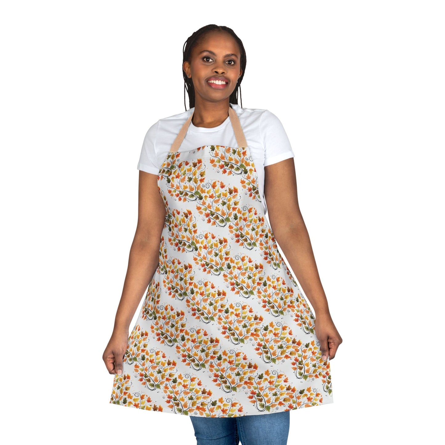 Vibrant Floral Apron with 5-Color Straps, Kitchen Gift, Cooking Apron, Chef Apron, Gardening Gift, Culinary Essentials