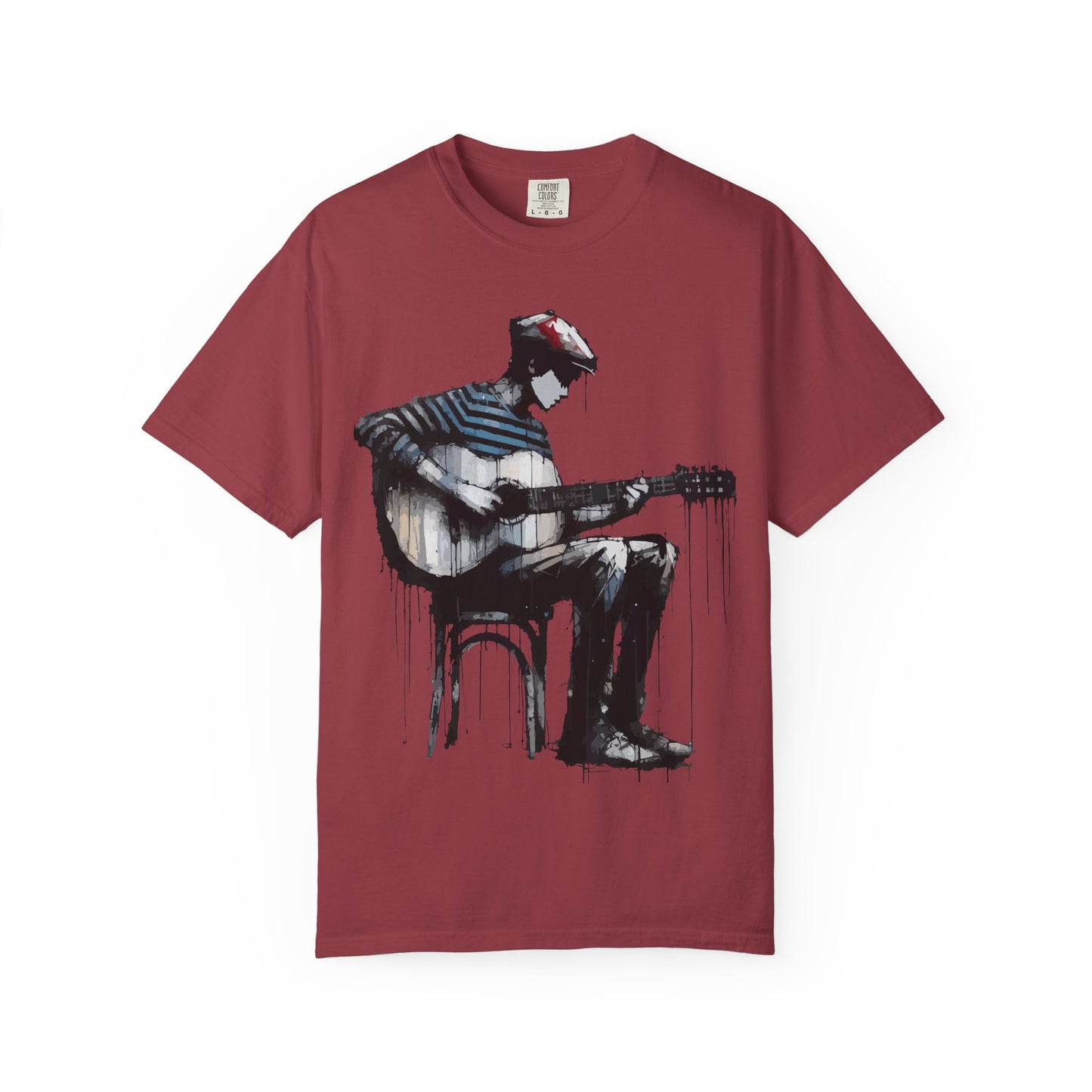 Artistic Guitarist Unisex T-shirt, Music Lover Gift, Bohemian Style Tee, Unisex Gift, Casual Wear