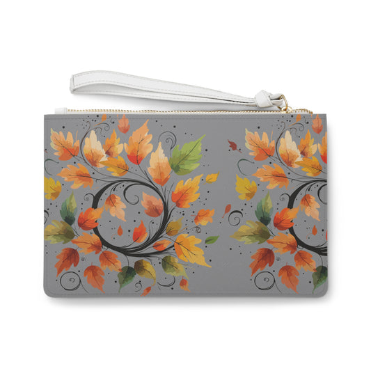 Autumn Leaf Clutch Bag | Floral Wristlet, Fall Accessory, Cozy Gift, Seasonal Purse for Parties & Outings, Eco-friendly Fashion
