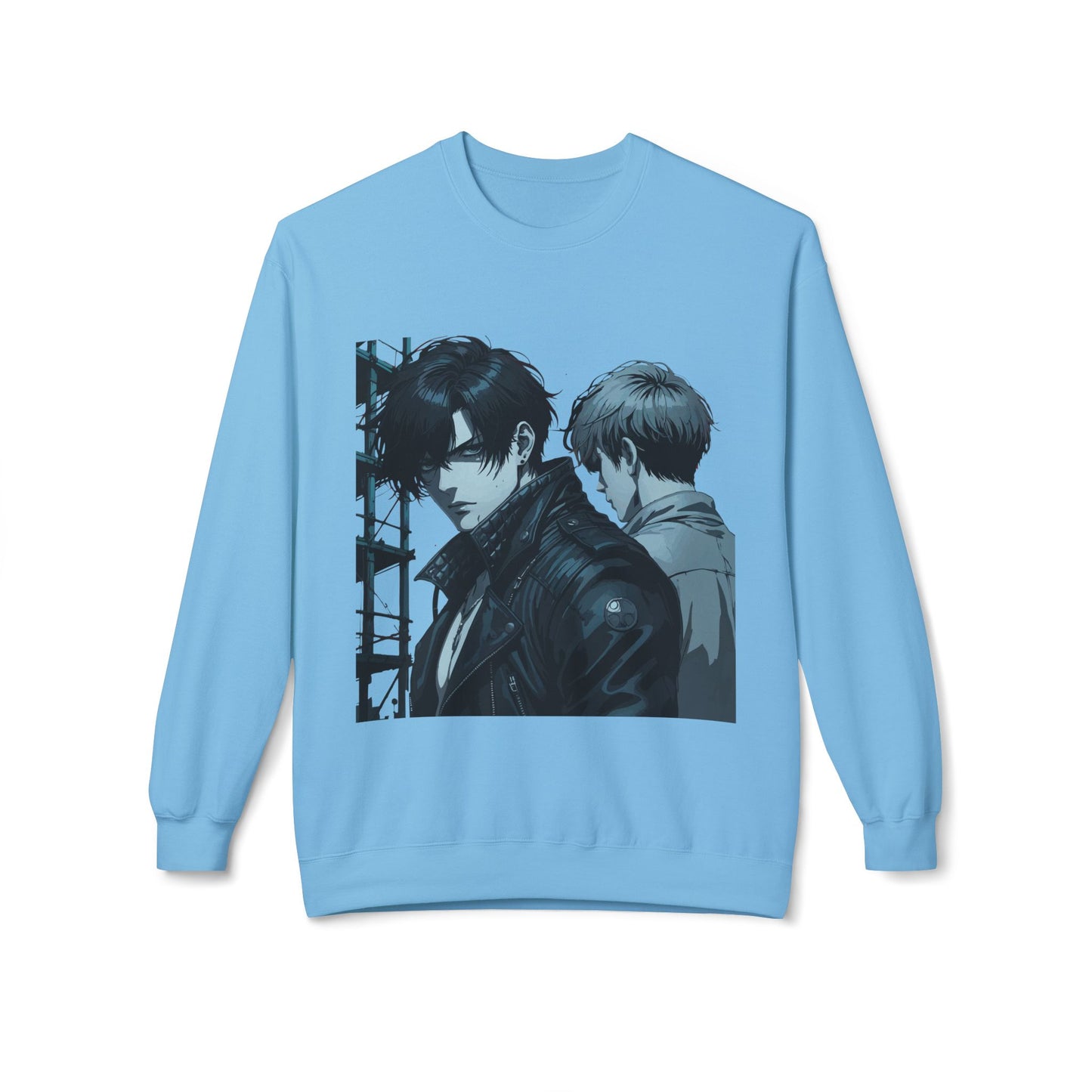 Unisex Fleece Crewneck Sweatshirt with Retro Art, Vintage Graphic Sweater, Casual Wear for Art Lovers, Gift for Him/Her, Cozy Relaxed Style