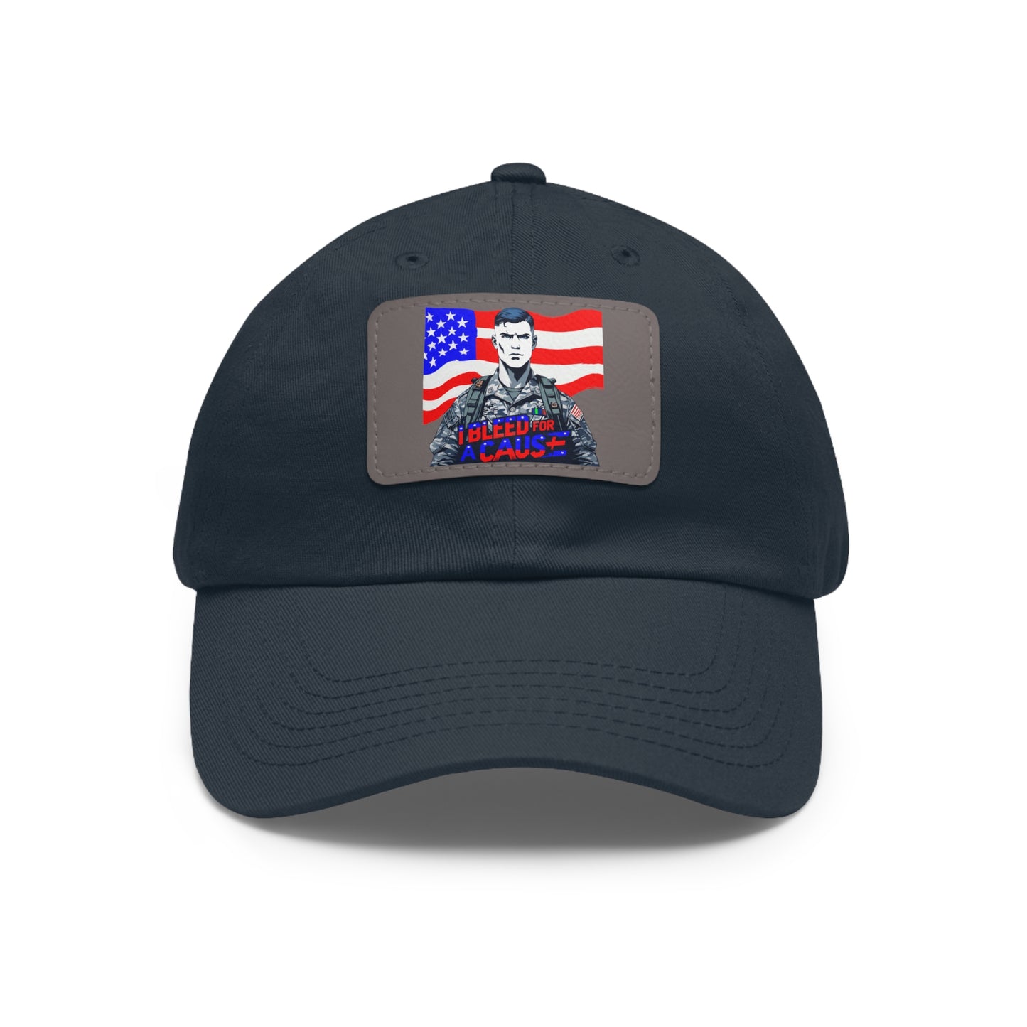 Patriotic Dad Hat with Leather Patch | Perfect Gift for Father's Day, Independence Day, Casual Outings, Outdoor Events, Everyday Wear