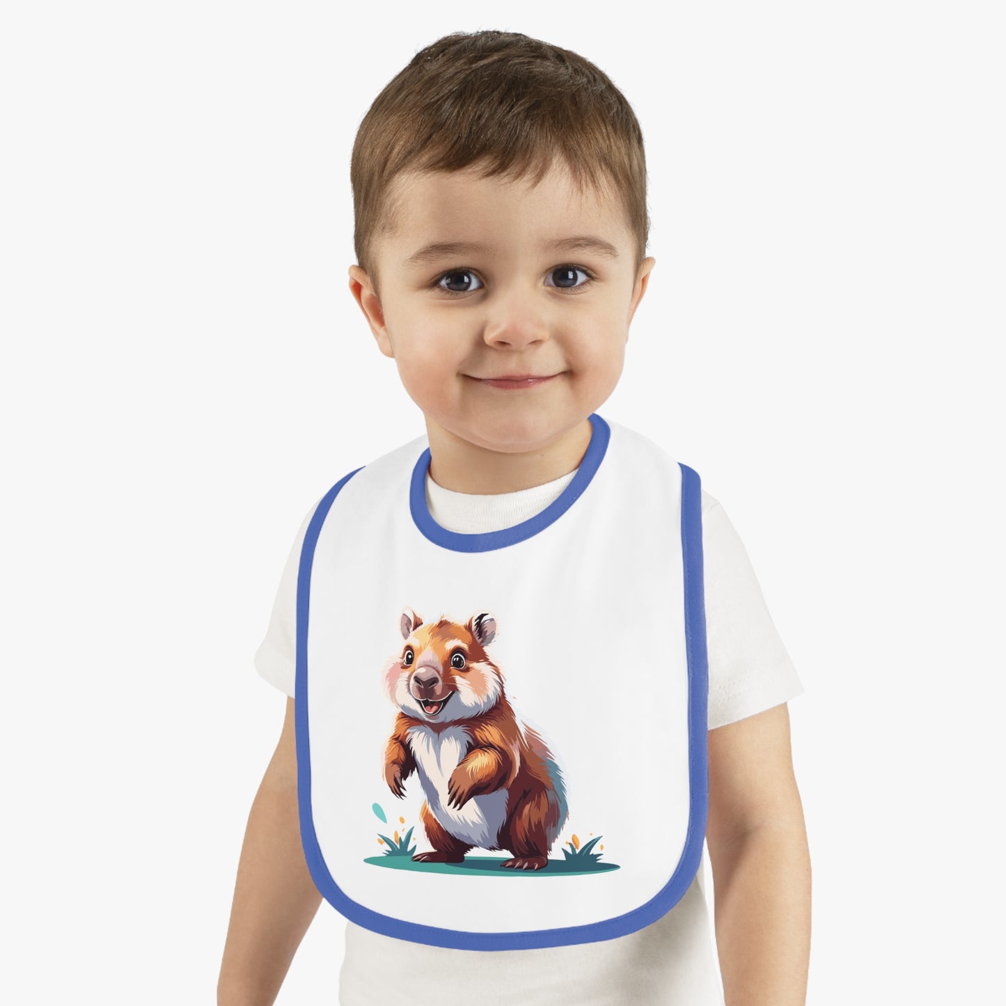 Cute Baby Bib with Adorable Wombat Design, Baby Shower Gift, Toddler Feeding Essential, Cute Animal Bib, Newborn Feeding Accessory