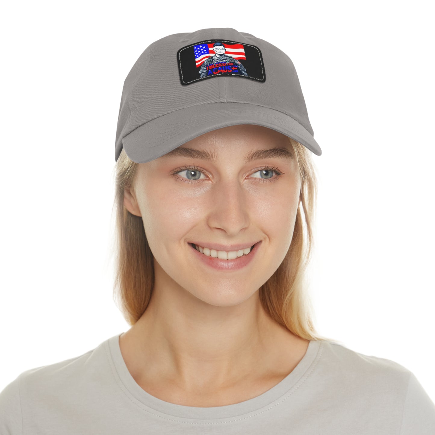 Patriotic Dad Hat with Leather Patch | Perfect Gift for Father's Day, Independence Day, Casual Outings, Outdoor Events, Everyday Wear
