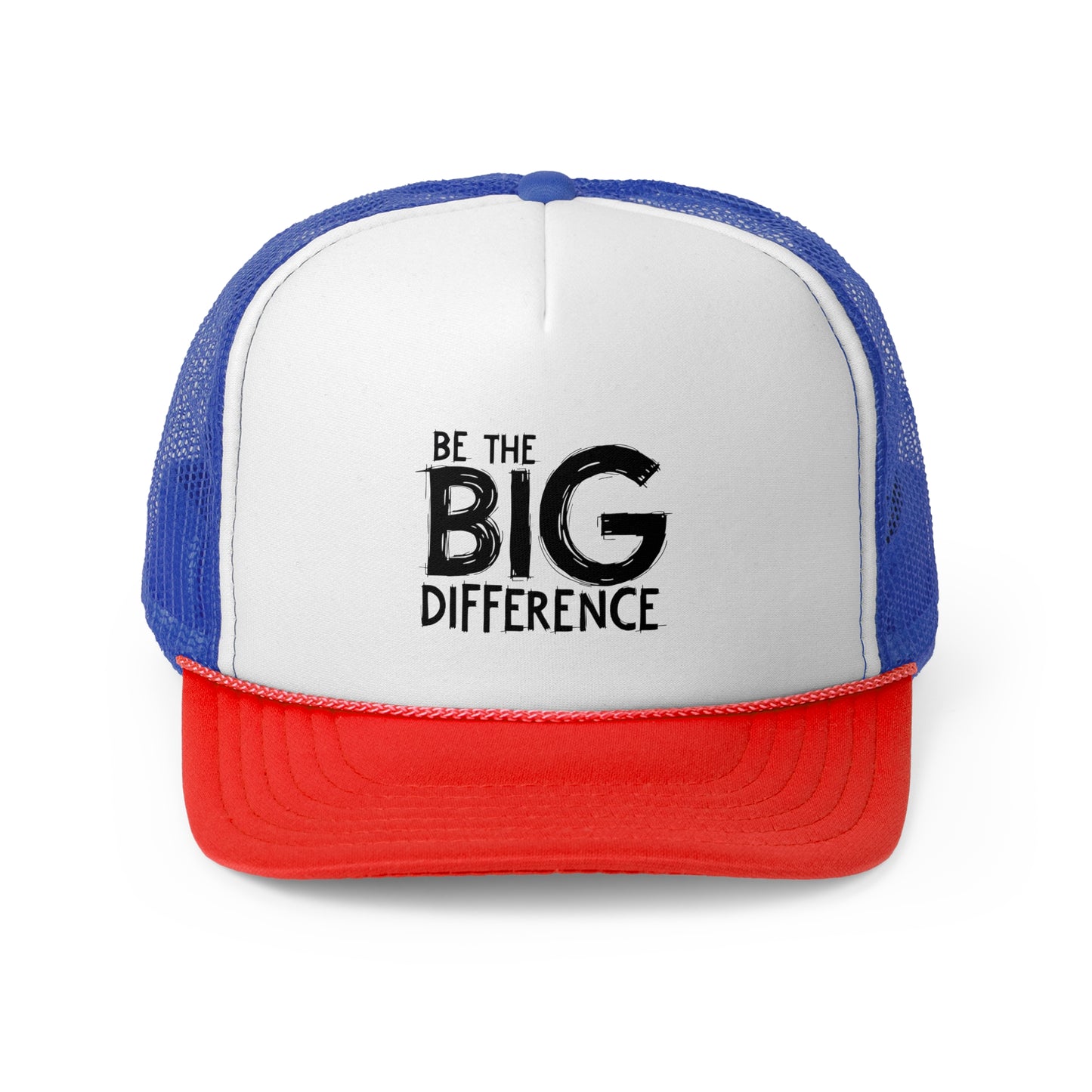 Vibrant Trucker Cap with 'Be the BIG Difference' Design, Ideal Gift for Outdoor Lovers, Great for Summer, Festivals, and Fundraisers