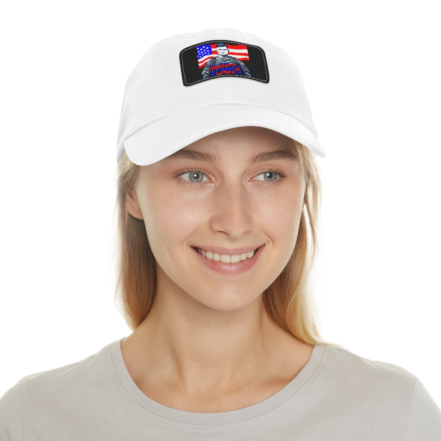 Patriotic Dad Hat with Leather Patch | Perfect Gift for Father's Day, Independence Day, Casual Outings, Outdoor Events, Everyday Wear