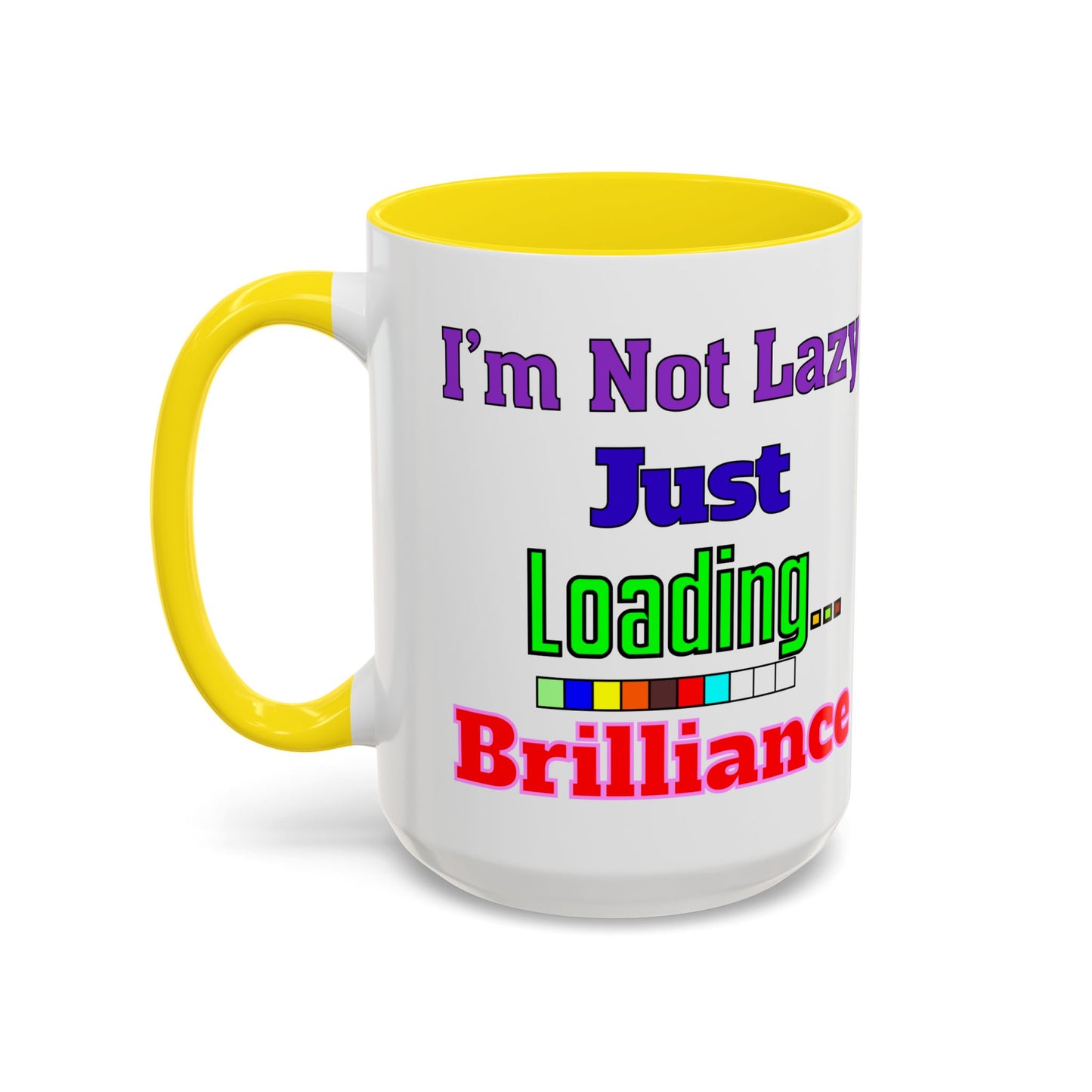 Accent Coffee Mug - I'm Not Lazy, Just Loading... Perfect Gift for Tech Lovers, Office Humor, Programmers, Coffee Lovers, Birthday