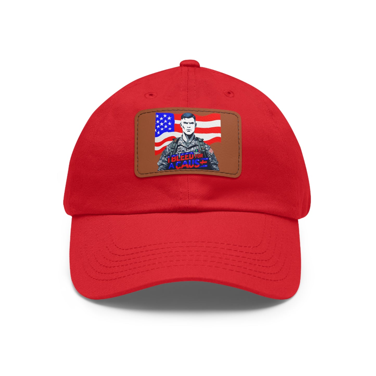 Patriotic Dad Hat with Leather Patch | Perfect Gift for Father's Day, Independence Day, Casual Outings, Outdoor Events, Everyday Wear
