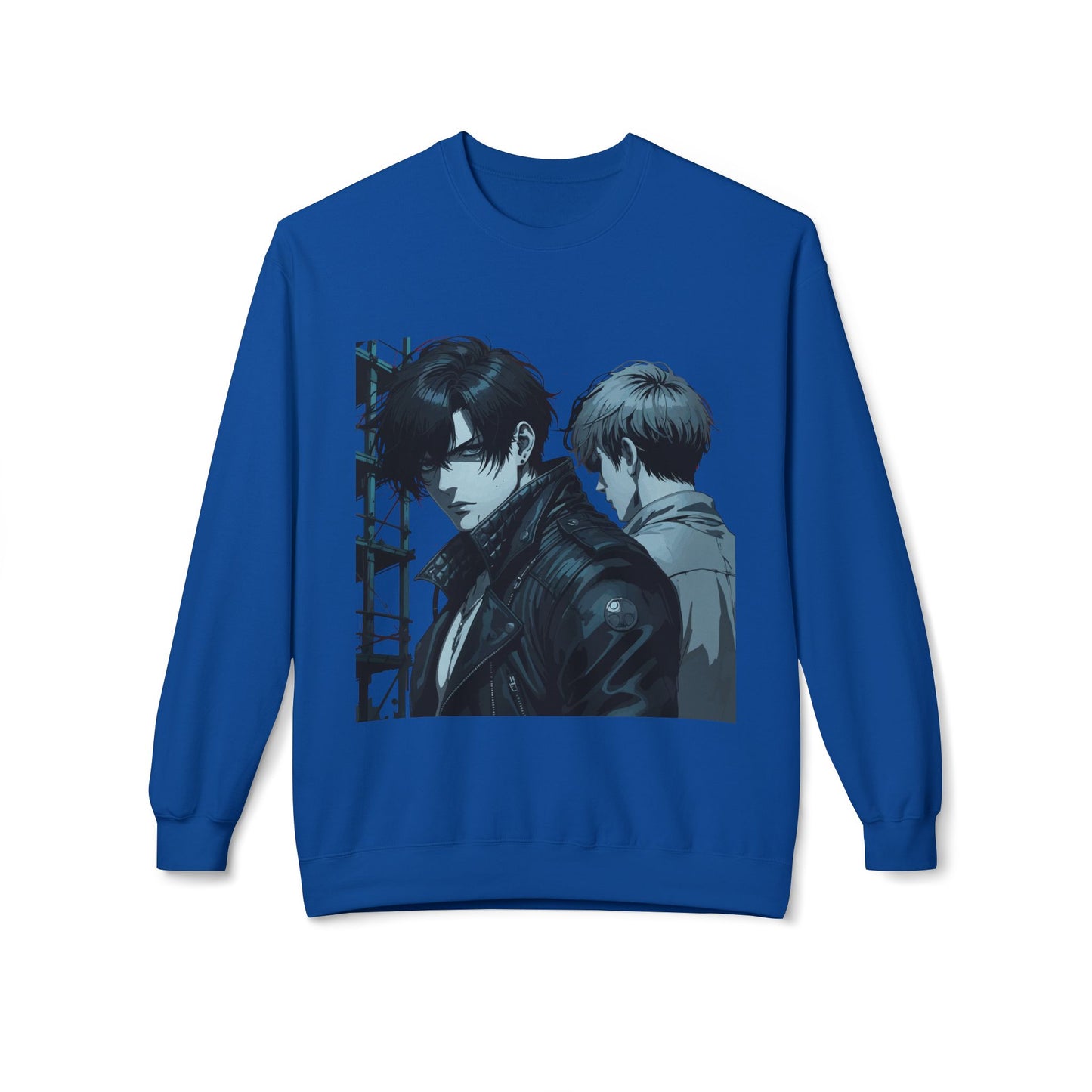 Unisex Fleece Crewneck Sweatshirt with Retro Art, Vintage Graphic Sweater, Casual Wear for Art Lovers, Gift for Him/Her, Cozy Relaxed Style