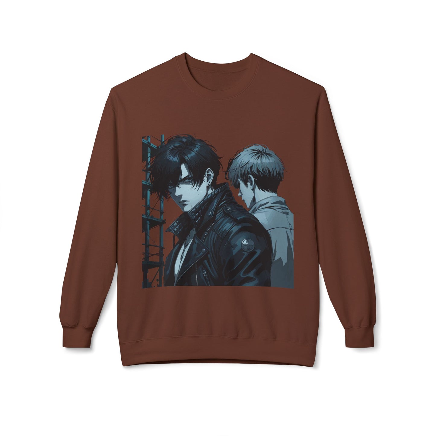 Unisex Fleece Crewneck Sweatshirt with Retro Art, Vintage Graphic Sweater, Casual Wear for Art Lovers, Gift for Him/Her, Cozy Relaxed Style