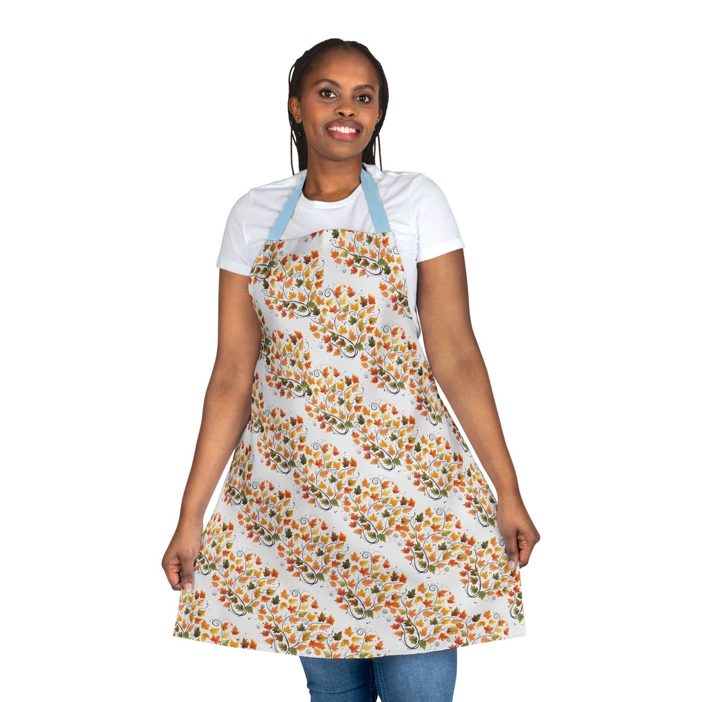 Vibrant Floral Apron with 5-Color Straps, Kitchen Gift, Cooking Apron, Chef Apron, Gardening Gift, Culinary Essentials