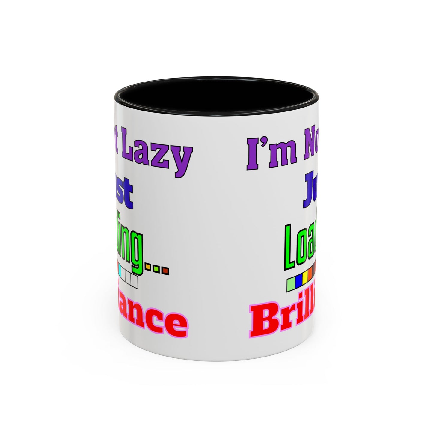 Accent Coffee Mug - I'm Not Lazy, Just Loading... Perfect Gift for Tech Lovers, Office Humor, Programmers, Coffee Lovers, Birthday