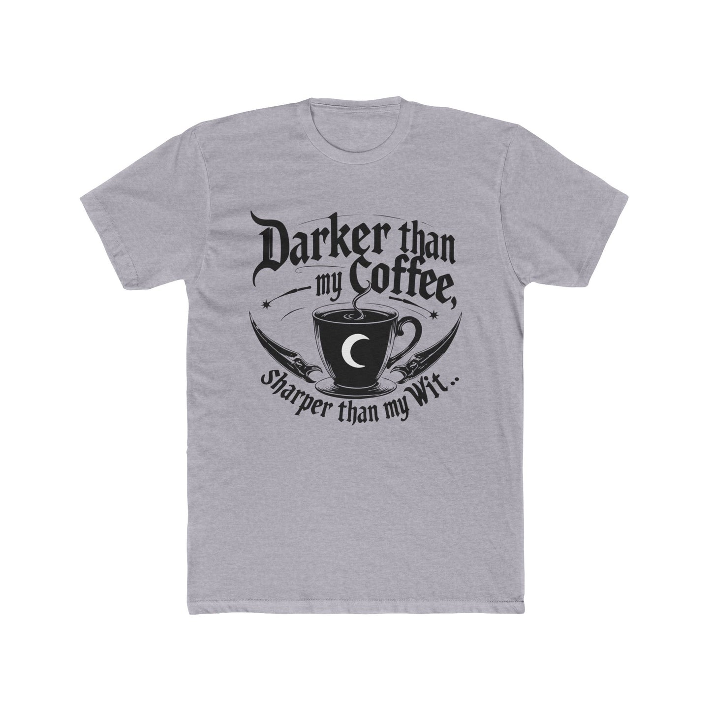 Darker Than My Coffee Unisex Crew Tee, Coffee Lover Shirt, Gifts for Baristas, Funny Tee, Casual Outfit, Coffee-Themed Merchandise