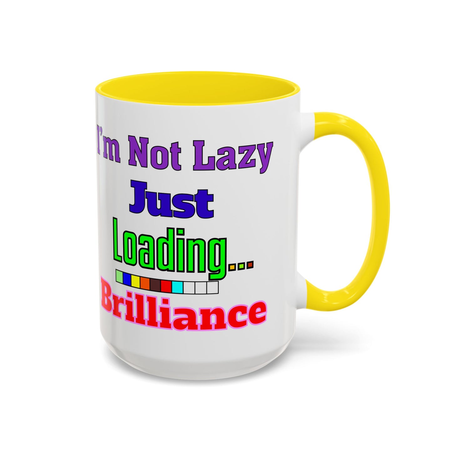Accent Coffee Mug - I'm Not Lazy, Just Loading... Perfect Gift for Tech Lovers, Office Humor, Programmers, Coffee Lovers, Birthday