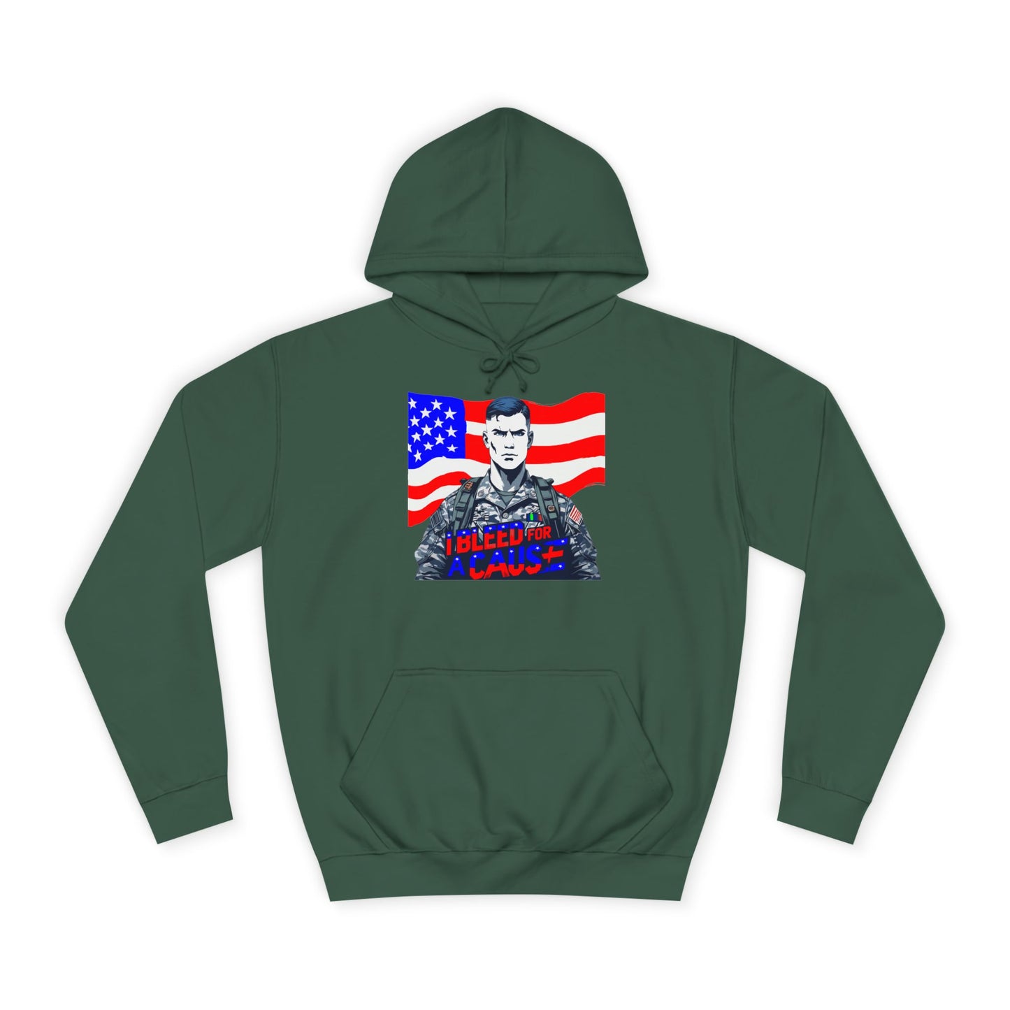 Patriotic Graphic Hoodie, Unisex College Hoodie, Casual Pullover, Gift for Students, USA Flag Sweatshirt, Cool College Apparel