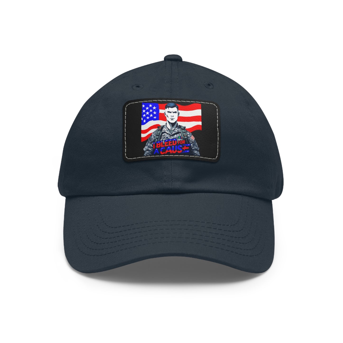 Patriotic Dad Hat with Leather Patch | Perfect Gift for Father's Day, Independence Day, Casual Outings, Outdoor Events, Everyday Wear