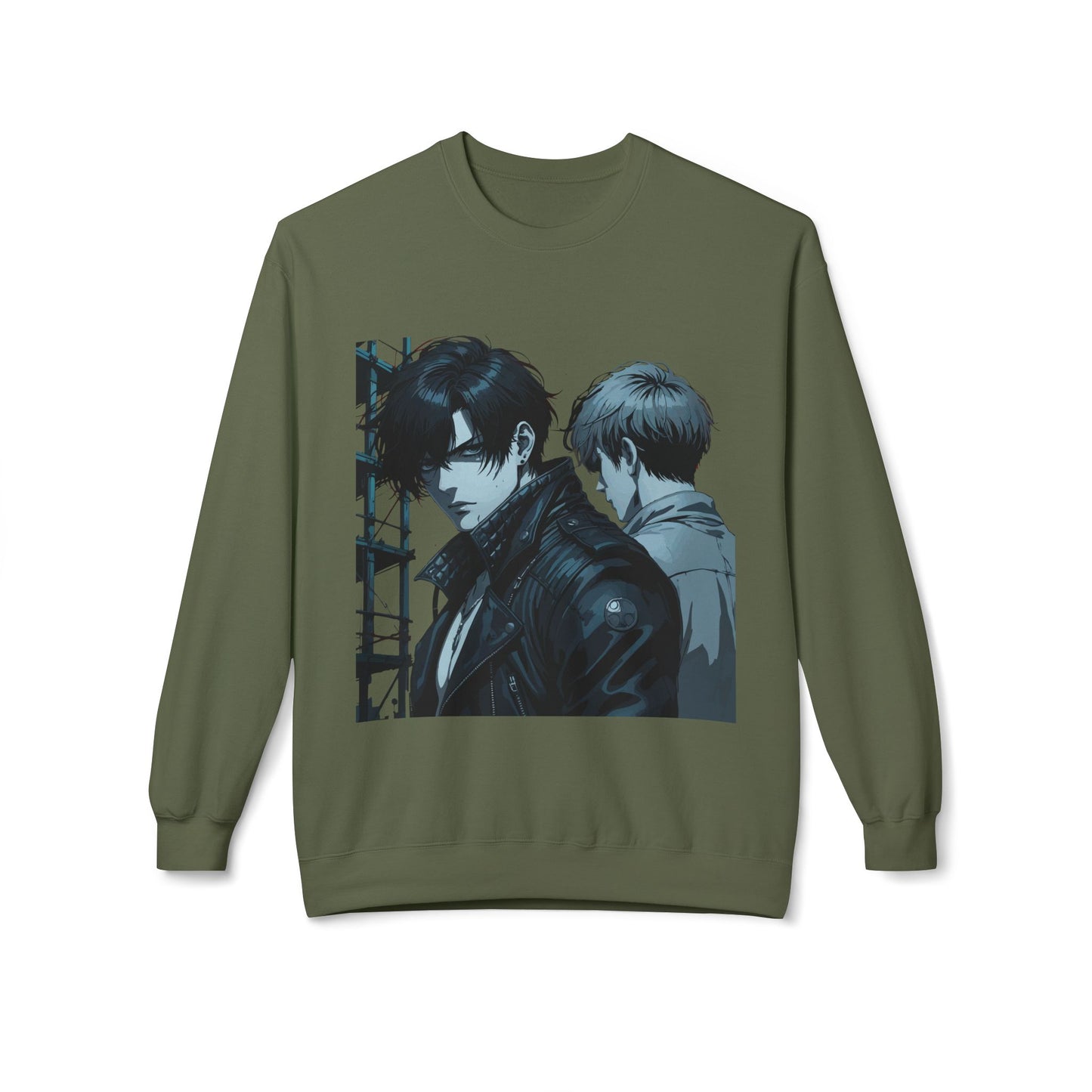 Unisex Fleece Crewneck Sweatshirt with Retro Art, Vintage Graphic Sweater, Casual Wear for Art Lovers, Gift for Him/Her, Cozy Relaxed Style