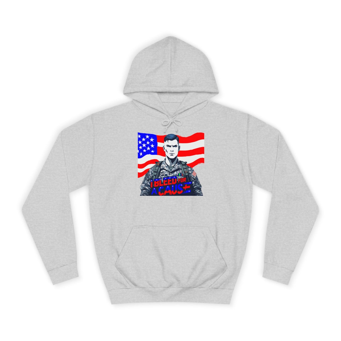 Patriotic Graphic Hoodie, Unisex College Hoodie, Casual Pullover, Gift for Students, USA Flag Sweatshirt, Cool College Apparel