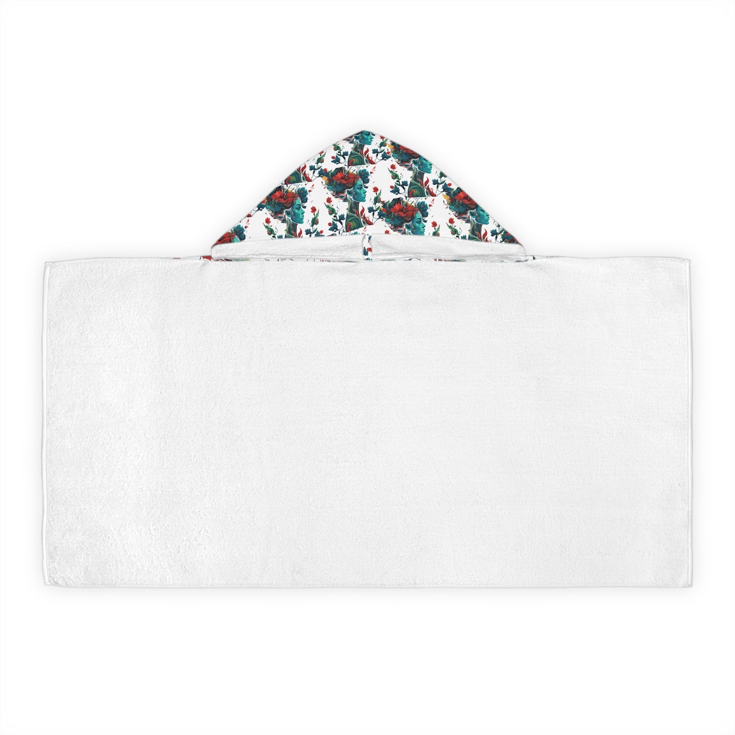 Vibrant Floral Youth Hooded Towel, Kids Bath Towel, Pool Towel, Beach Towel, Birthday Gift, Fun Bath Time Accessory