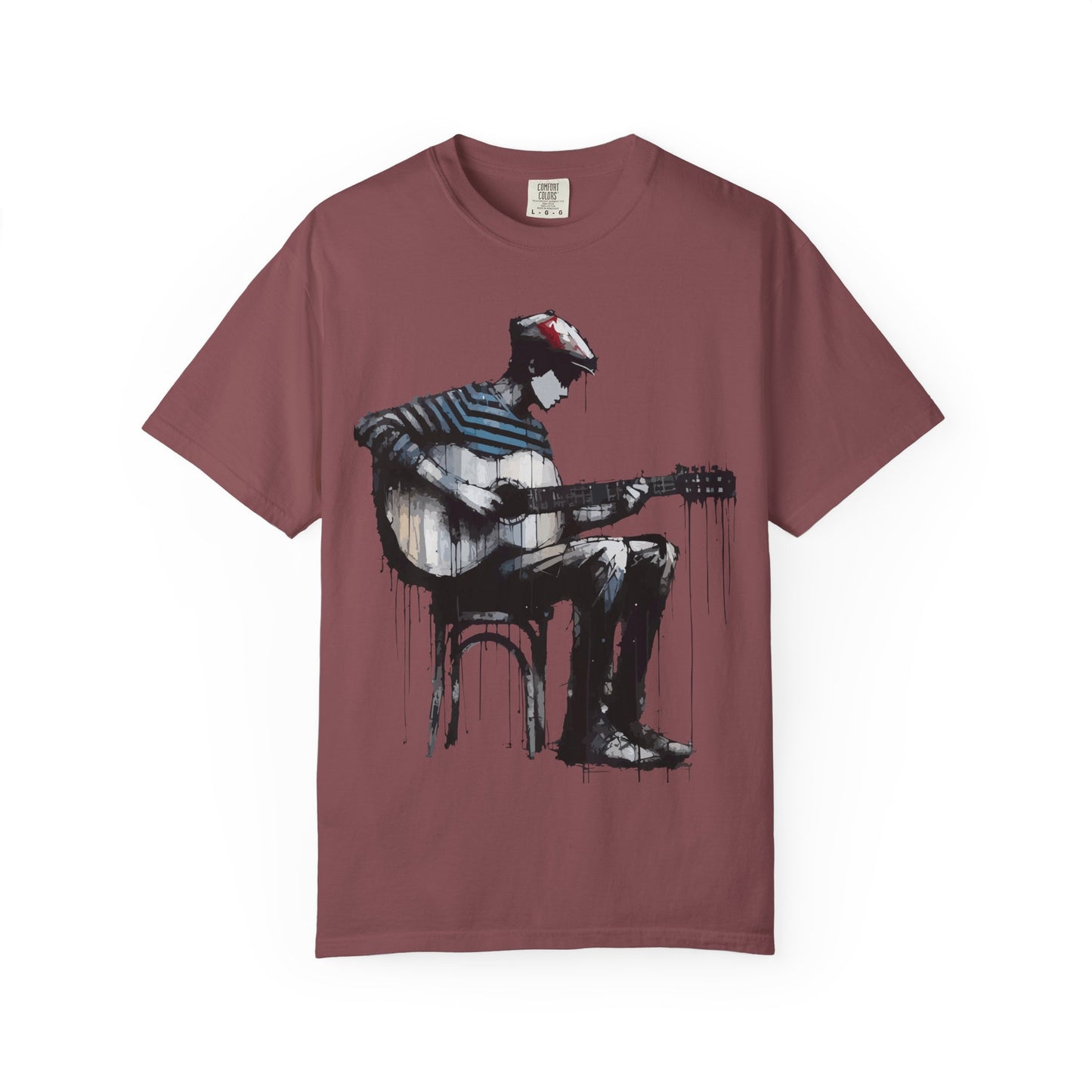 Artistic Guitarist Unisex T-shirt, Music Lover Gift, Bohemian Style Tee, Unisex Gift, Casual Wear