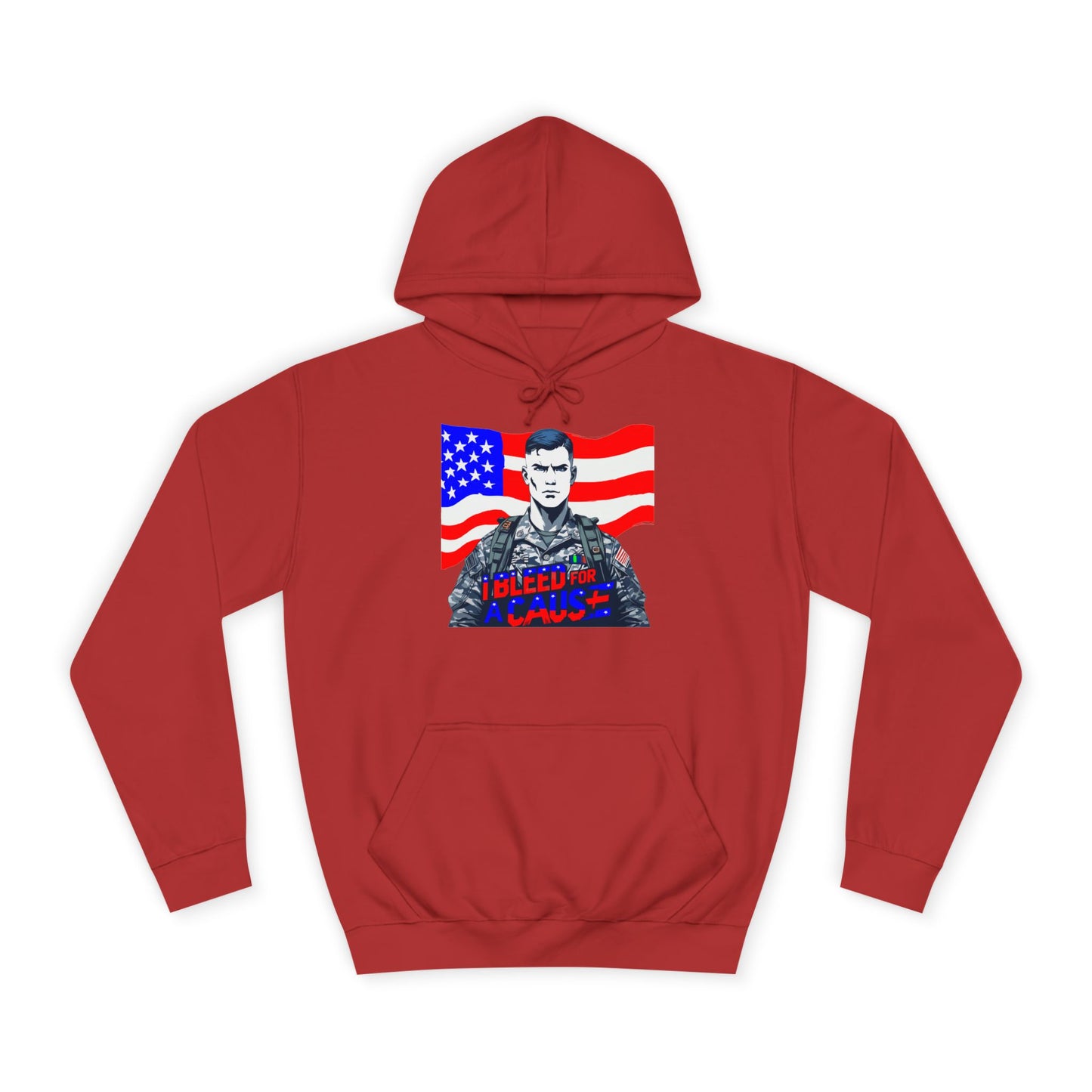 Patriotic Graphic Hoodie, Unisex College Hoodie, Casual Pullover, Gift for Students, USA Flag Sweatshirt, Cool College Apparel