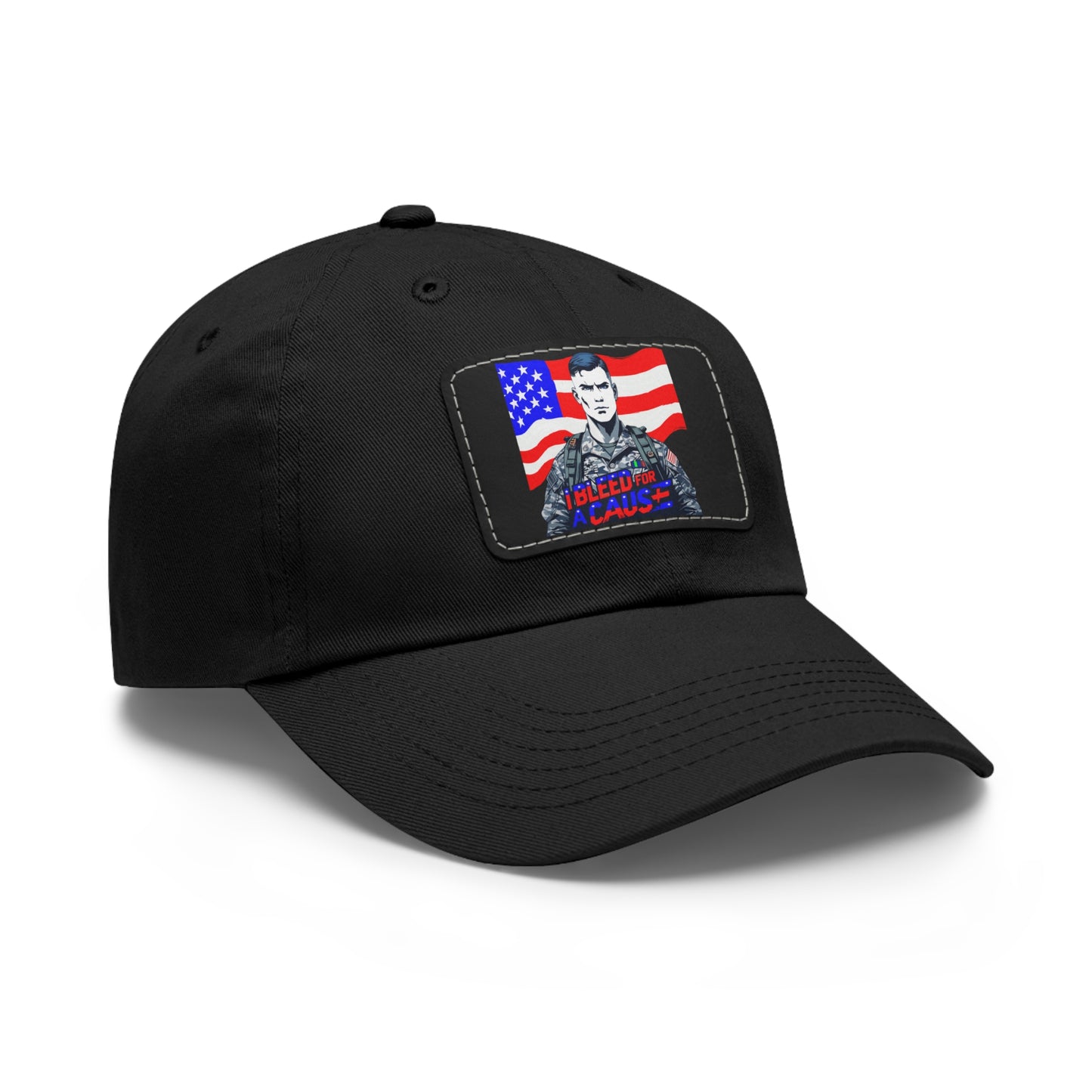 Patriotic Dad Hat with Leather Patch | Perfect Gift for Father's Day, Independence Day, Casual Outings, Outdoor Events, Everyday Wear